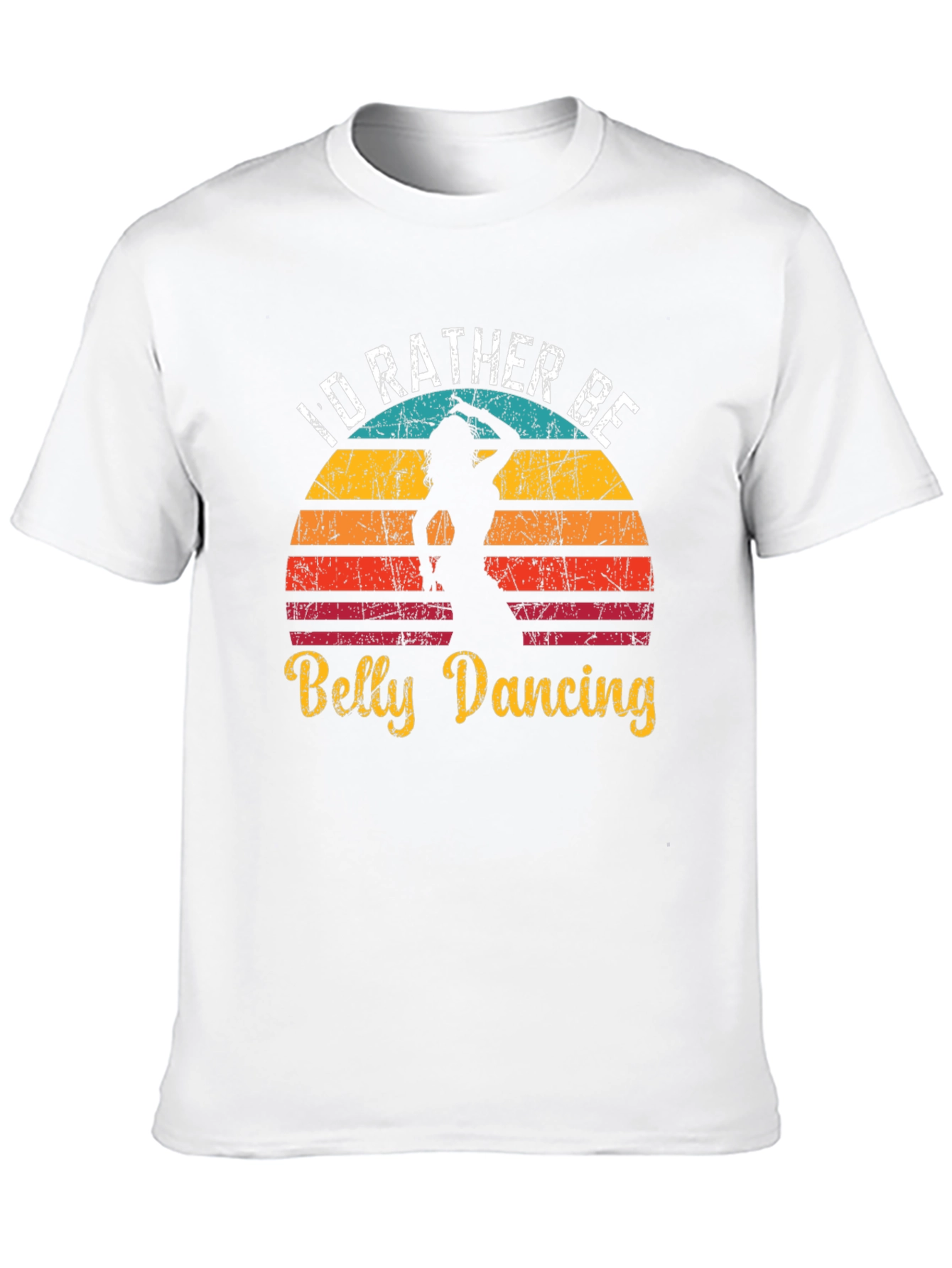 Id Rather Be Belly Dancing Retro T-Shirt