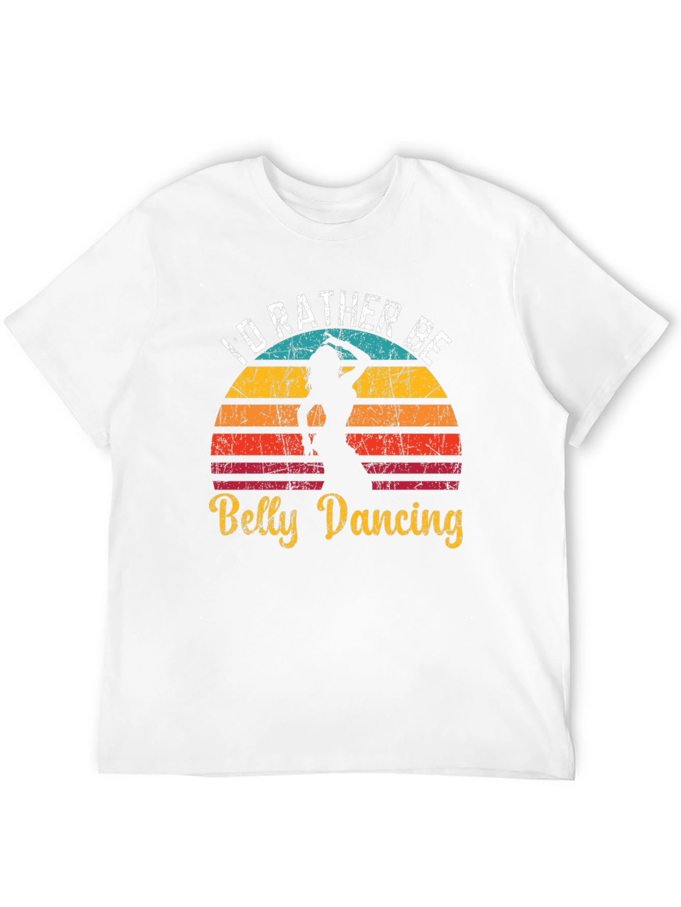 Id Rather Be Belly Dancing Retro T-Shirt