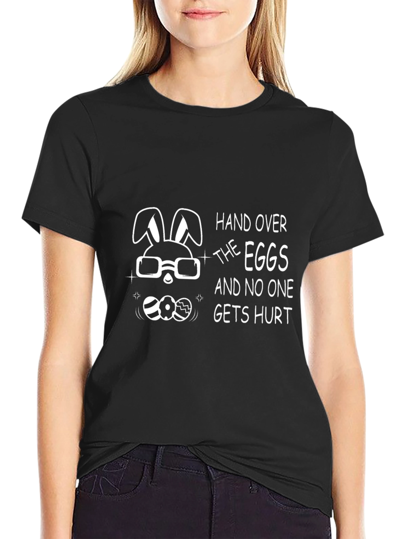 Hand Over the Eggs Easter Graphic T-Shirt