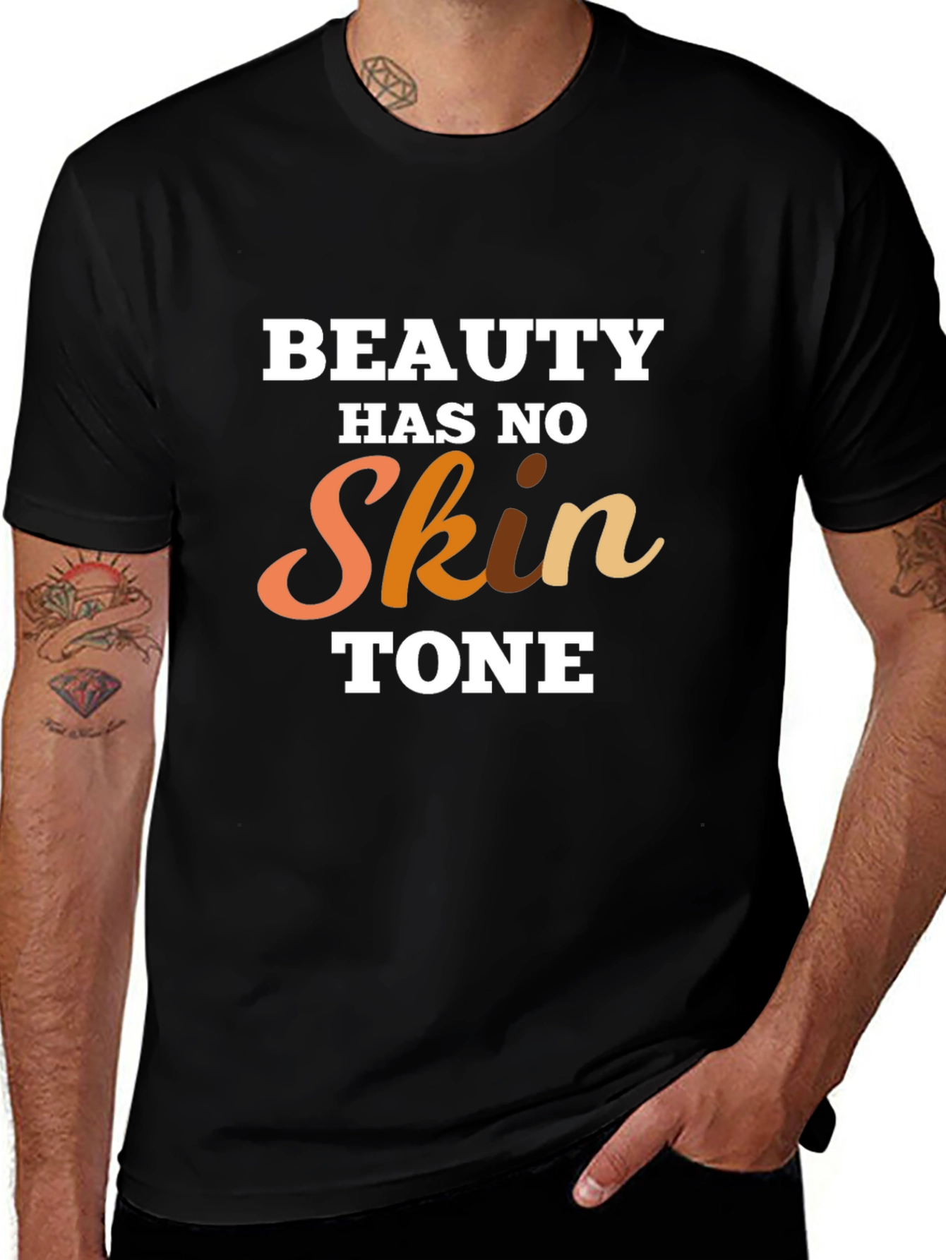 Beauty Has No Skin Tone Graphic T-Shirt