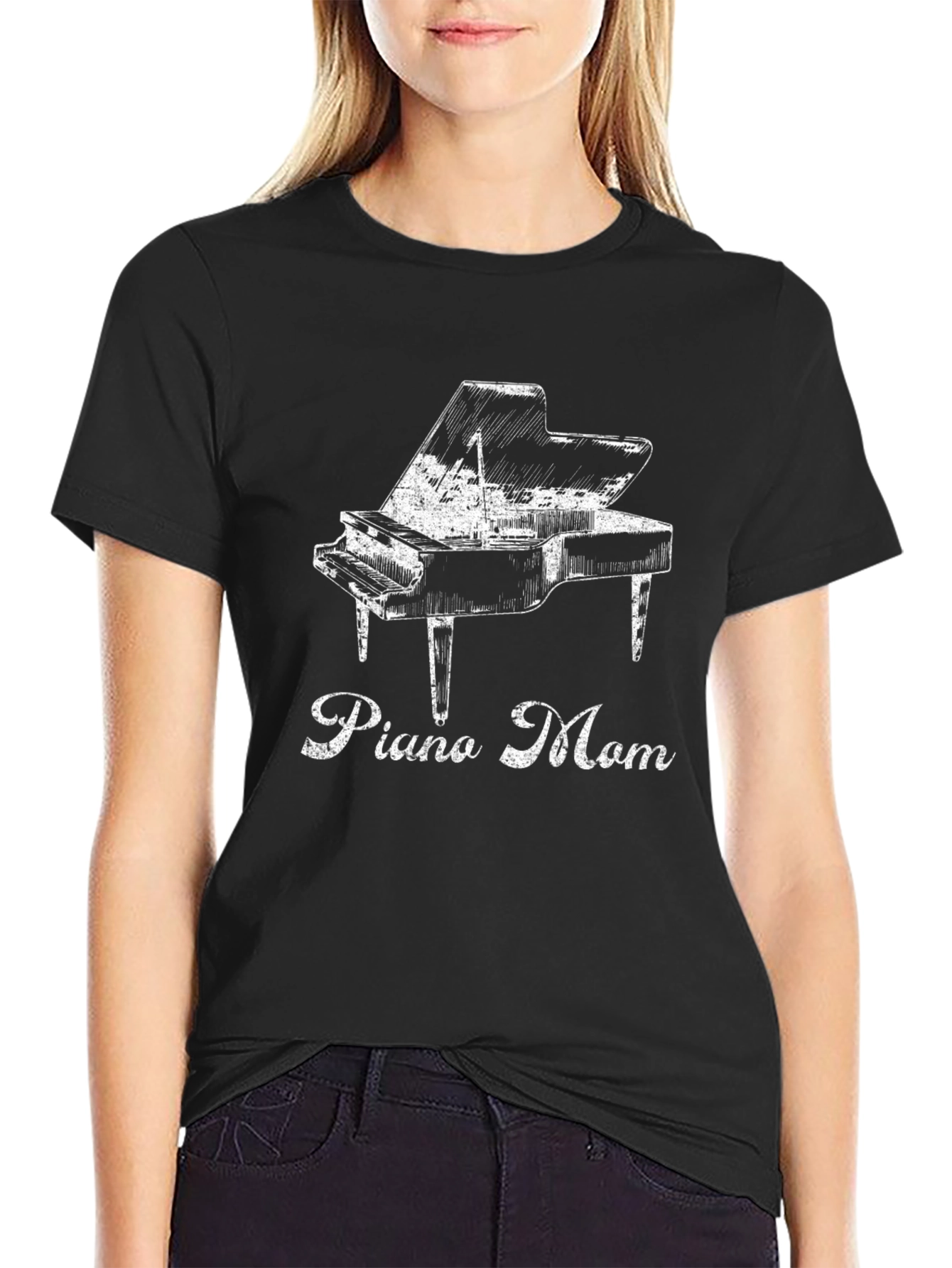 Piano Mom T-Shirt - Musical Gift for Mothers