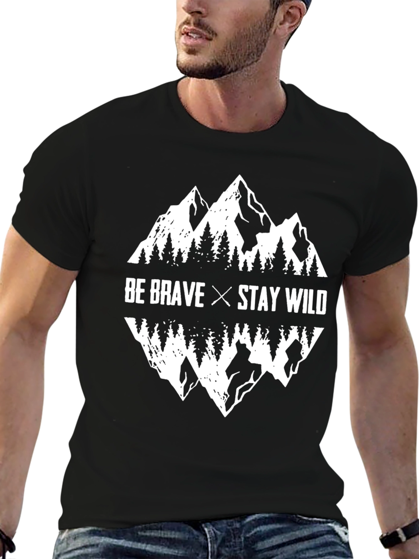 Be Brave Stay Wild Mountain Graphic Tee