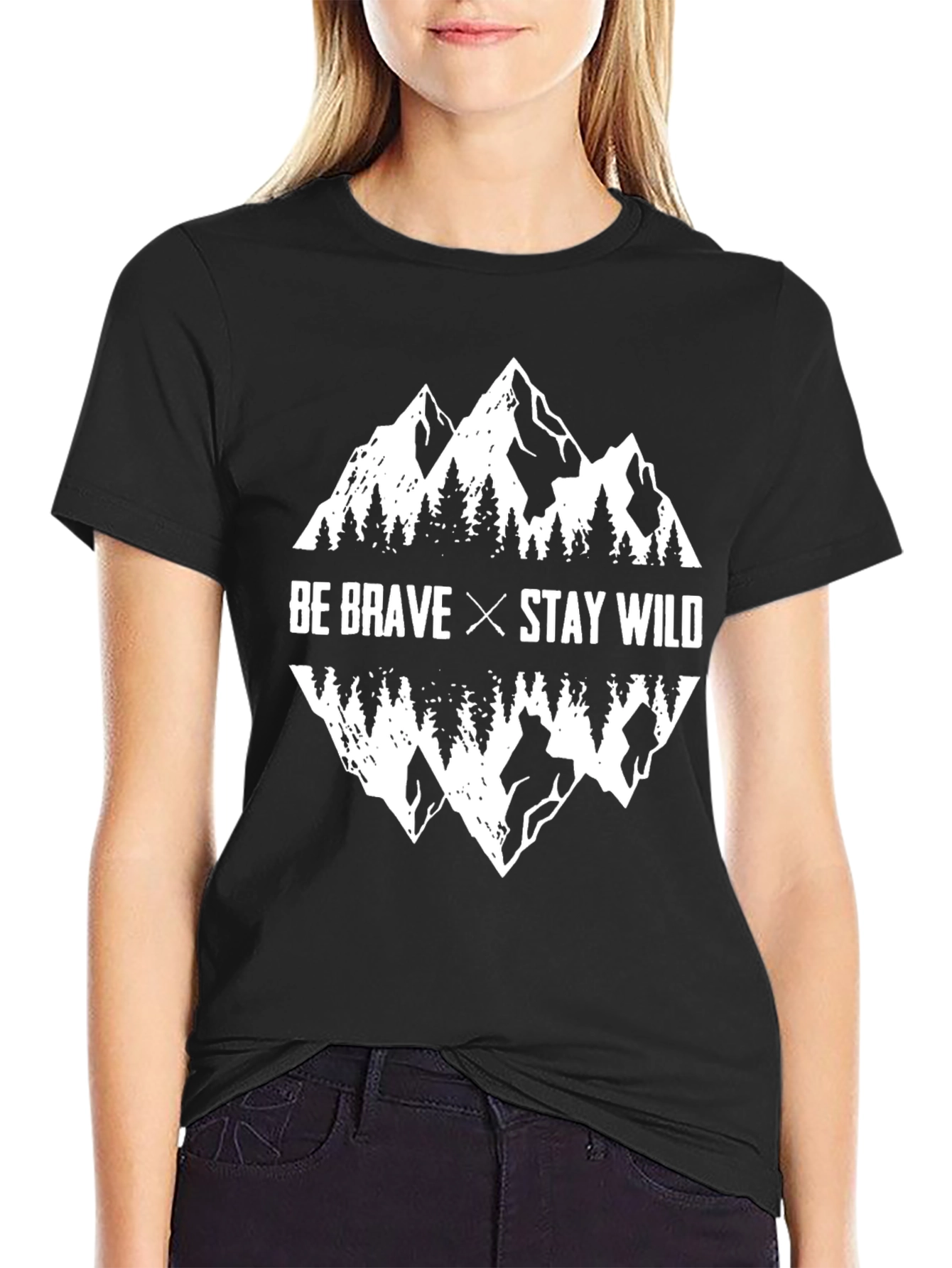 Be Brave Stay Wild Mountain Graphic Tee
