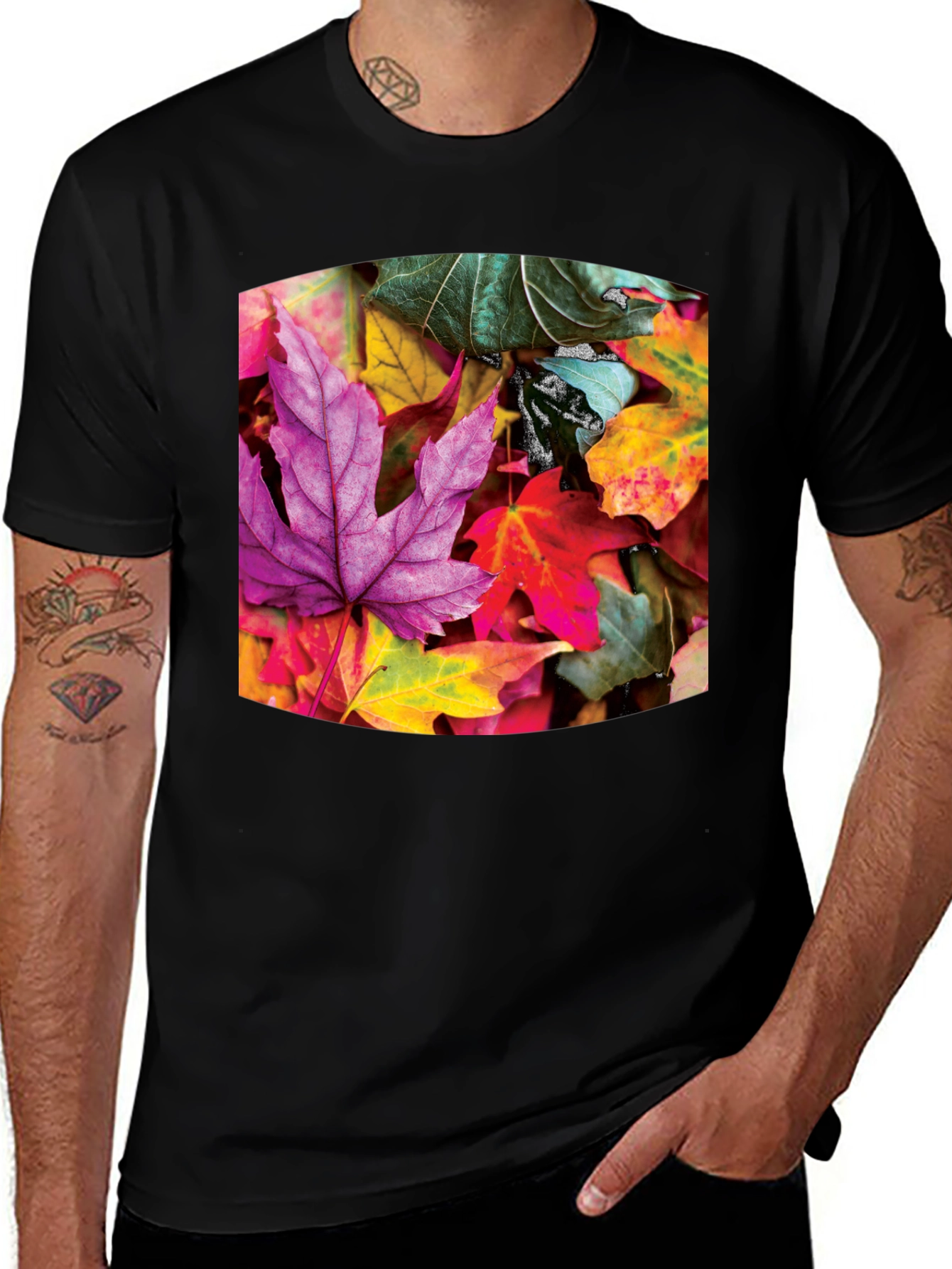 Autumn Leaves Graphic Tee - Stylish Casual Wear