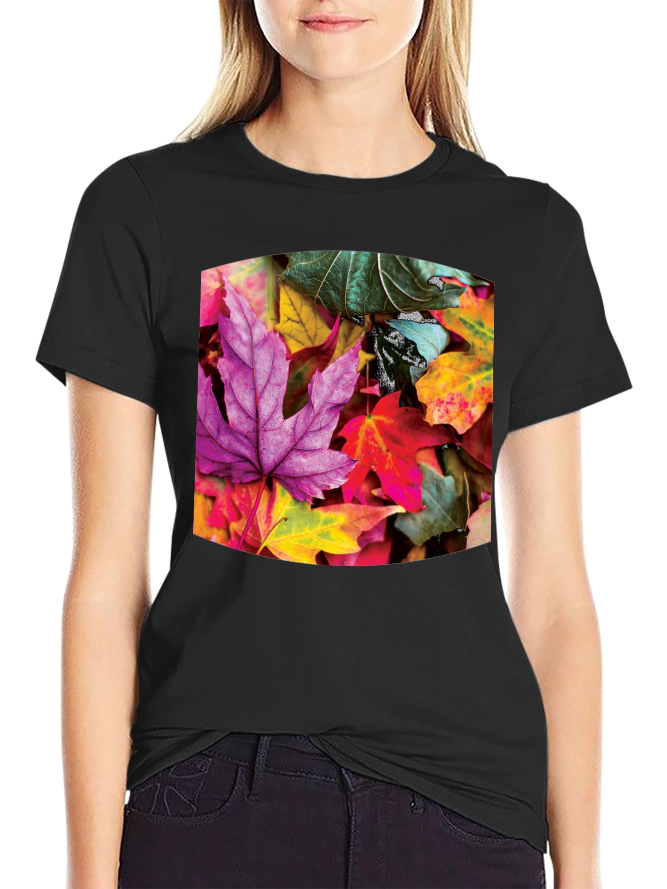 Autumn Leaves Graphic Tee - Stylish Casual Wear