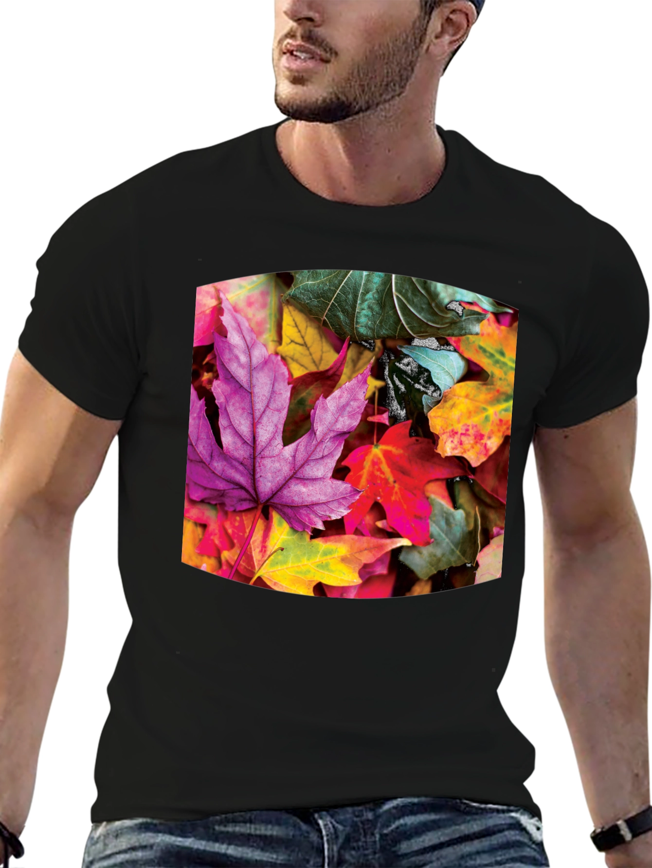 Autumn Leaves Graphic Tee - Stylish Casual Wear