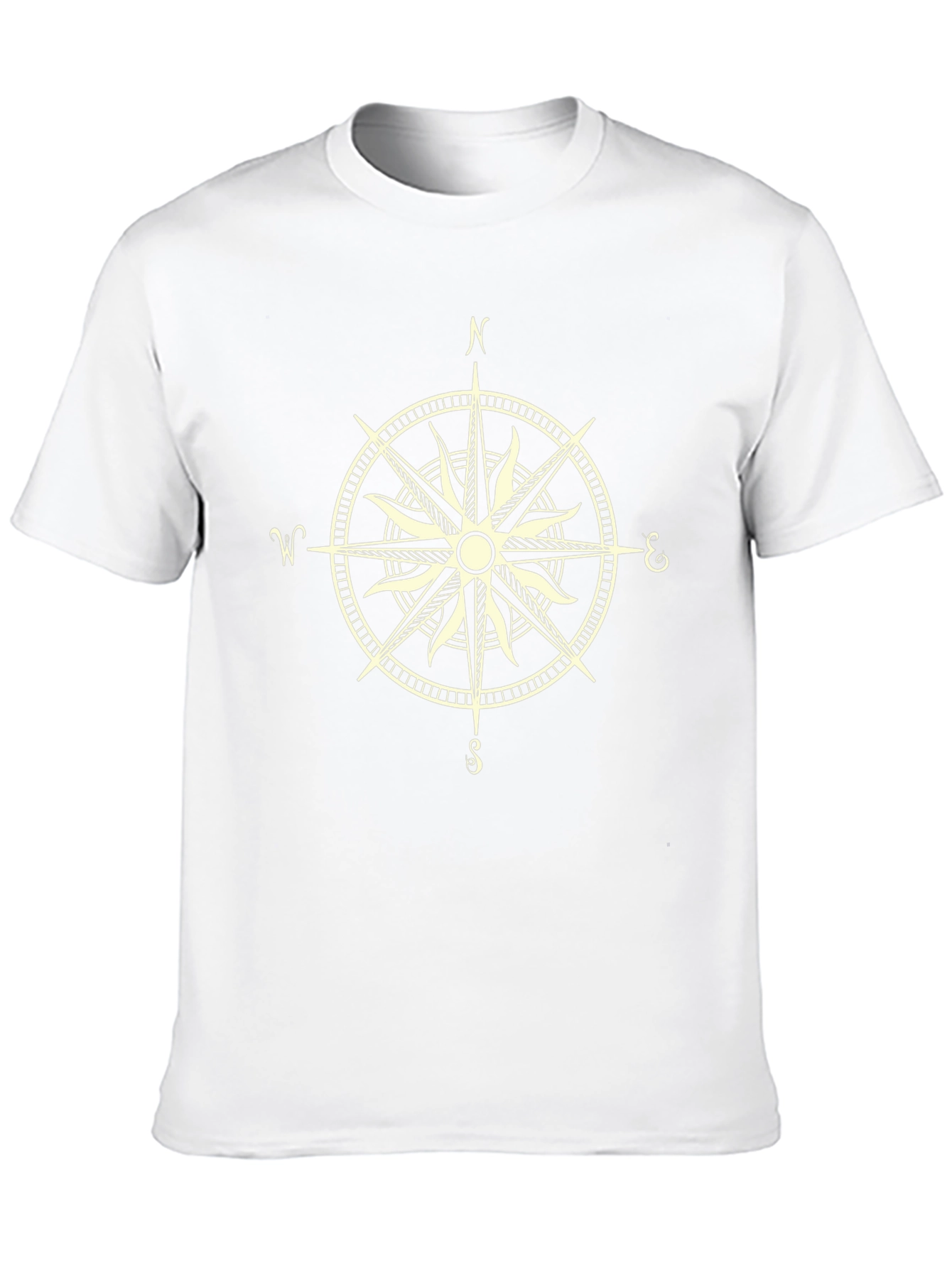 Compass Rose Graphic T-Shirt - Stylish Black Tee