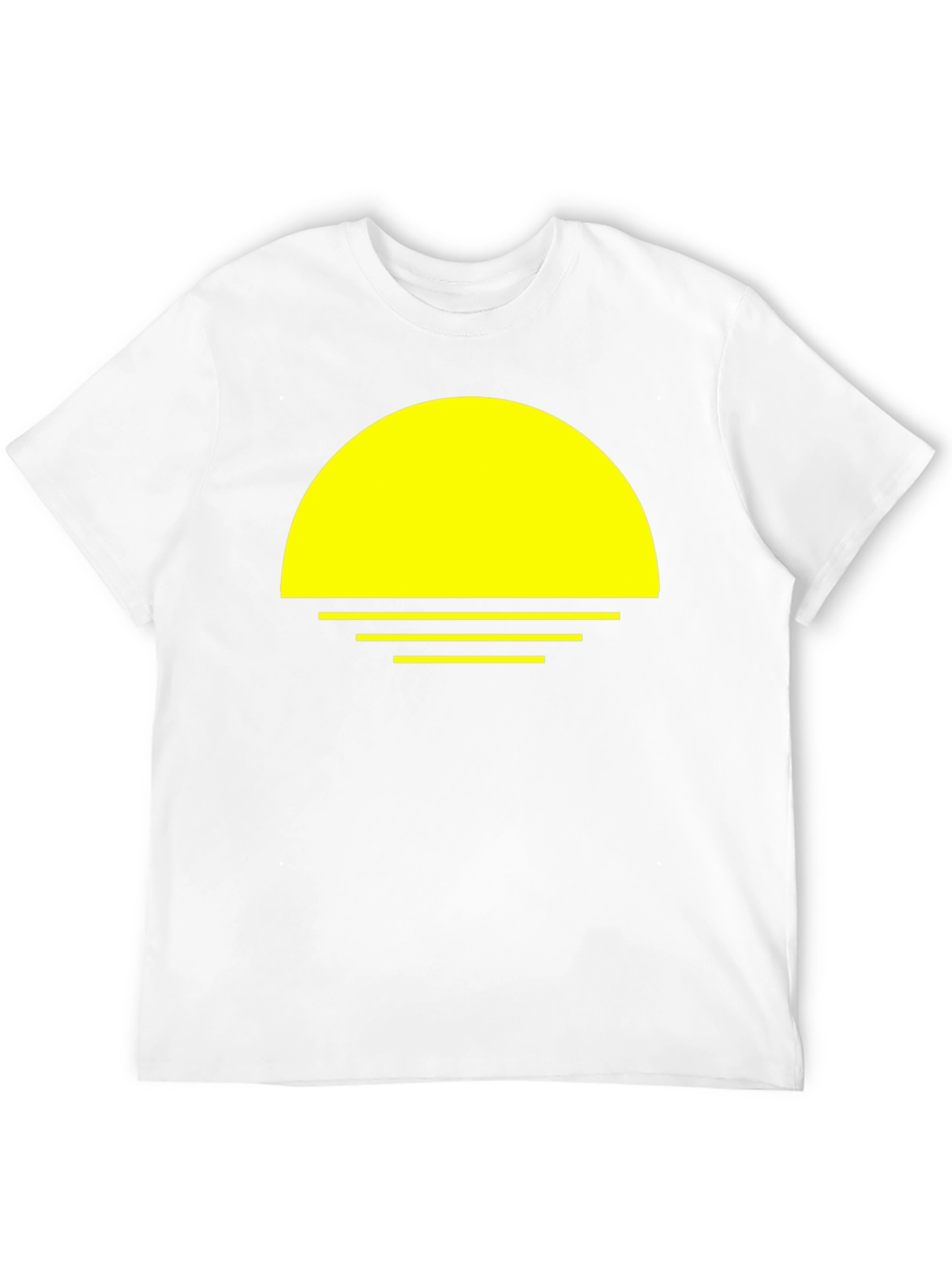 Sunset Graphic Tee - Retro Vibe Black T-Shirt