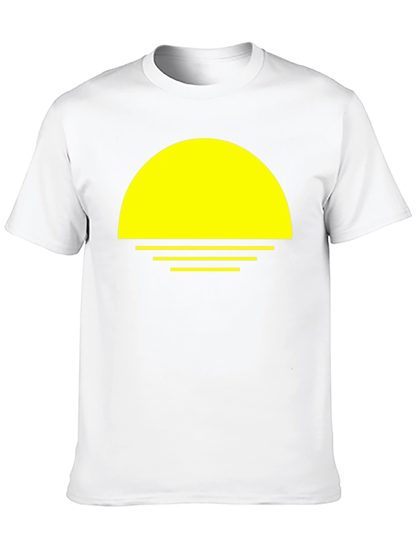 Sunset Graphic Tee - Retro Vibe Black T-Shirt