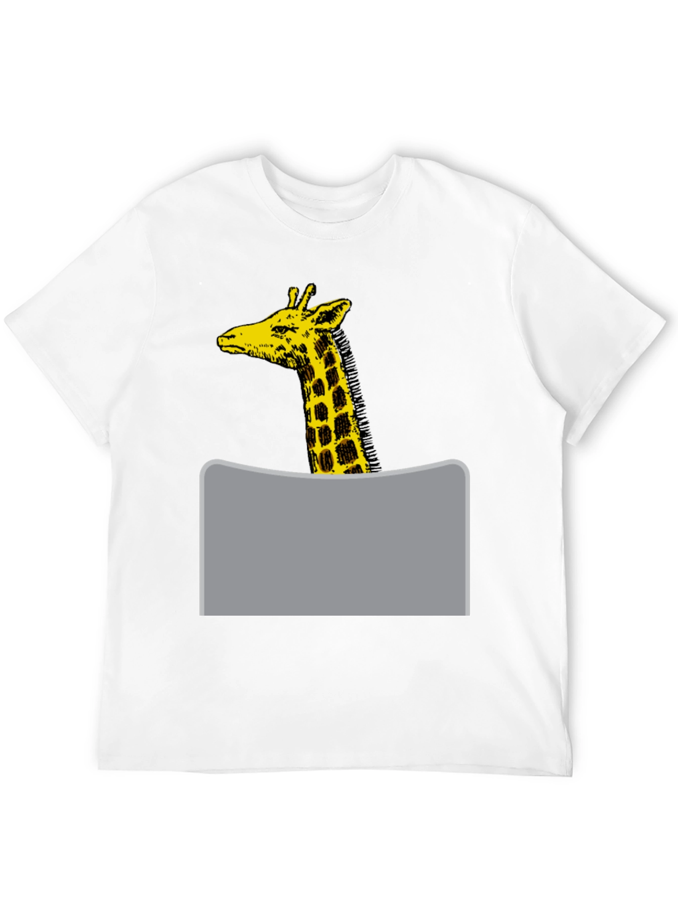 Giraffe Graphic Tee - Black Cotton Blend