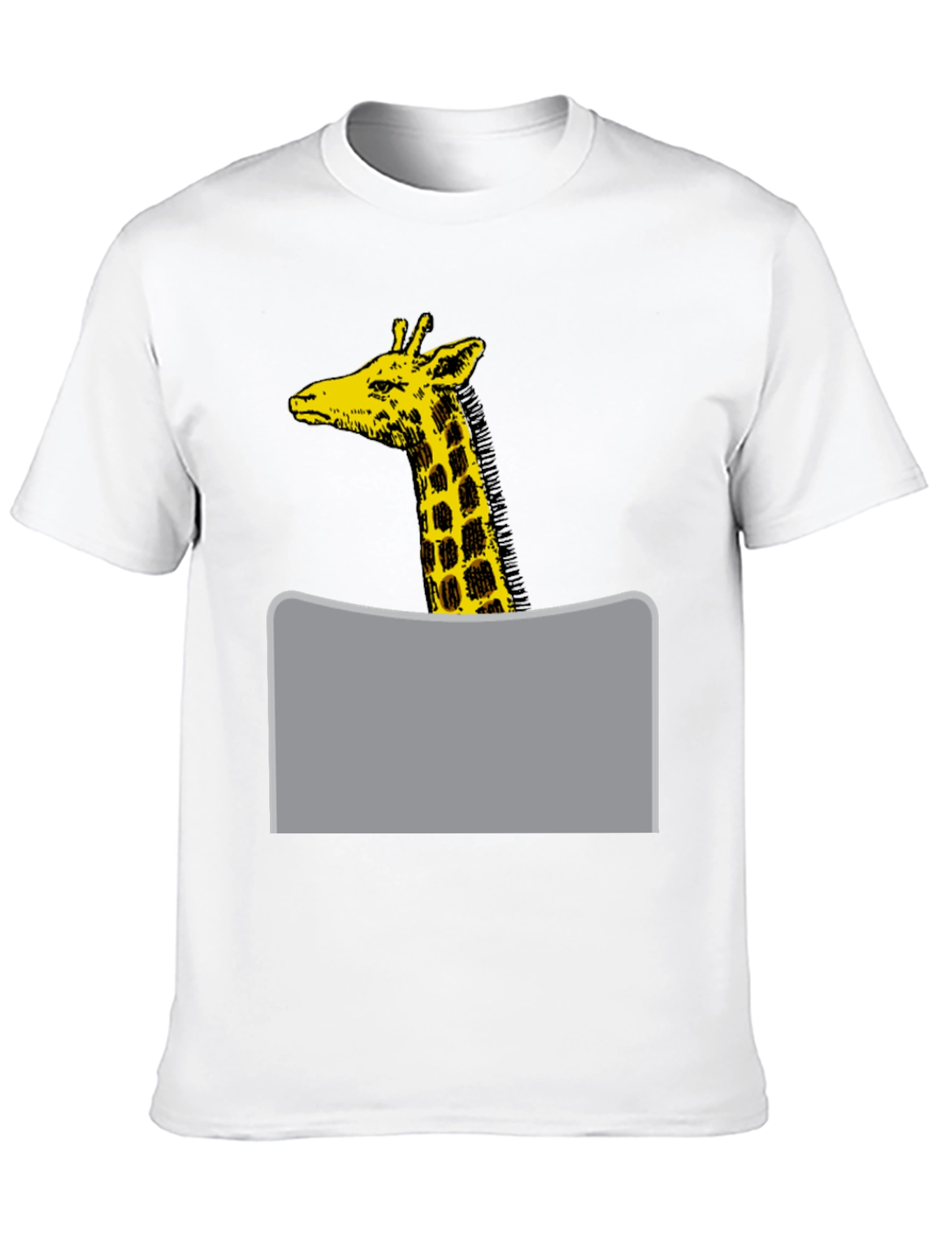 Giraffe Graphic Tee - Black Cotton Blend