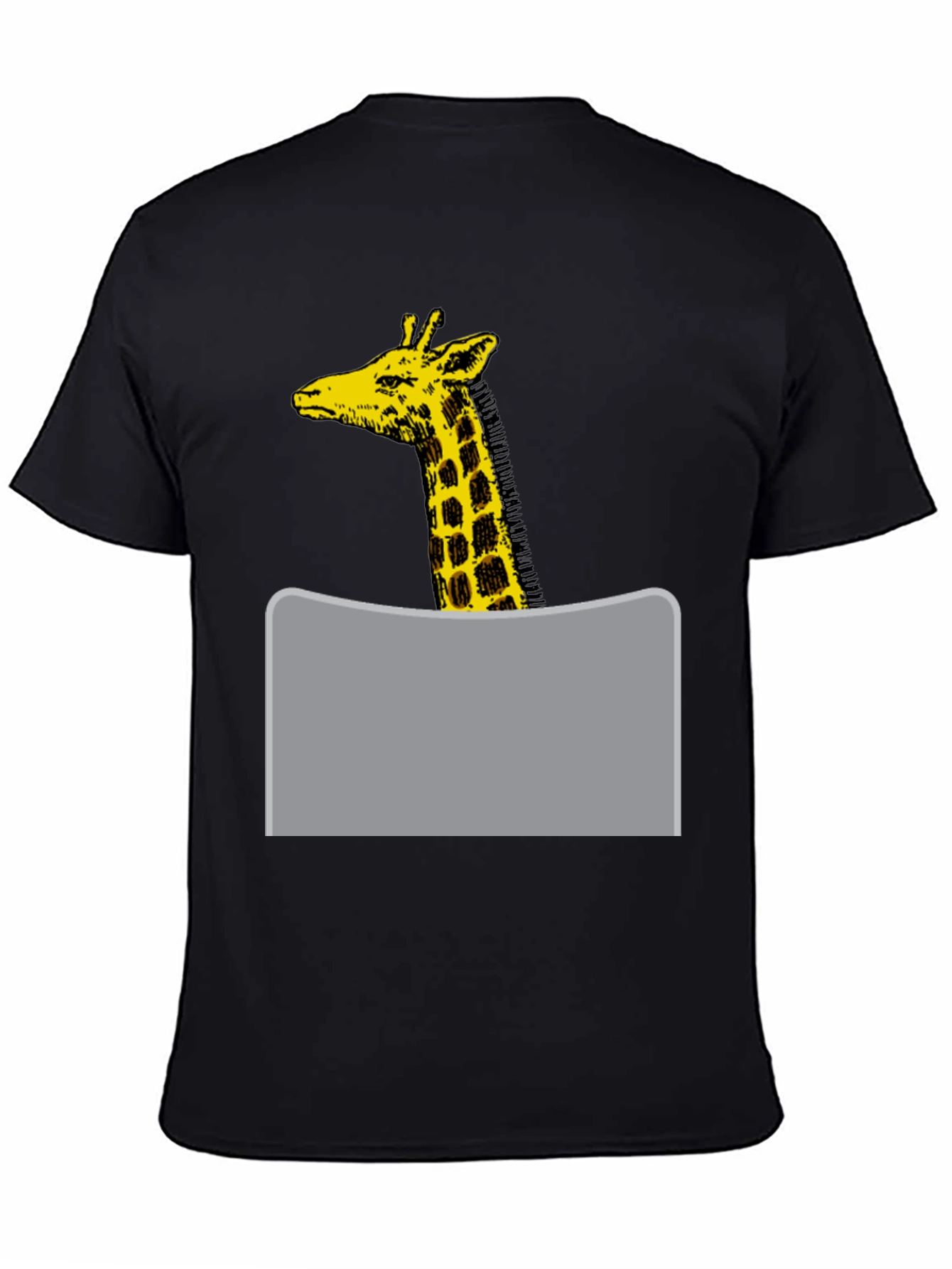 Giraffe Graphic Tee - Black Cotton Blend