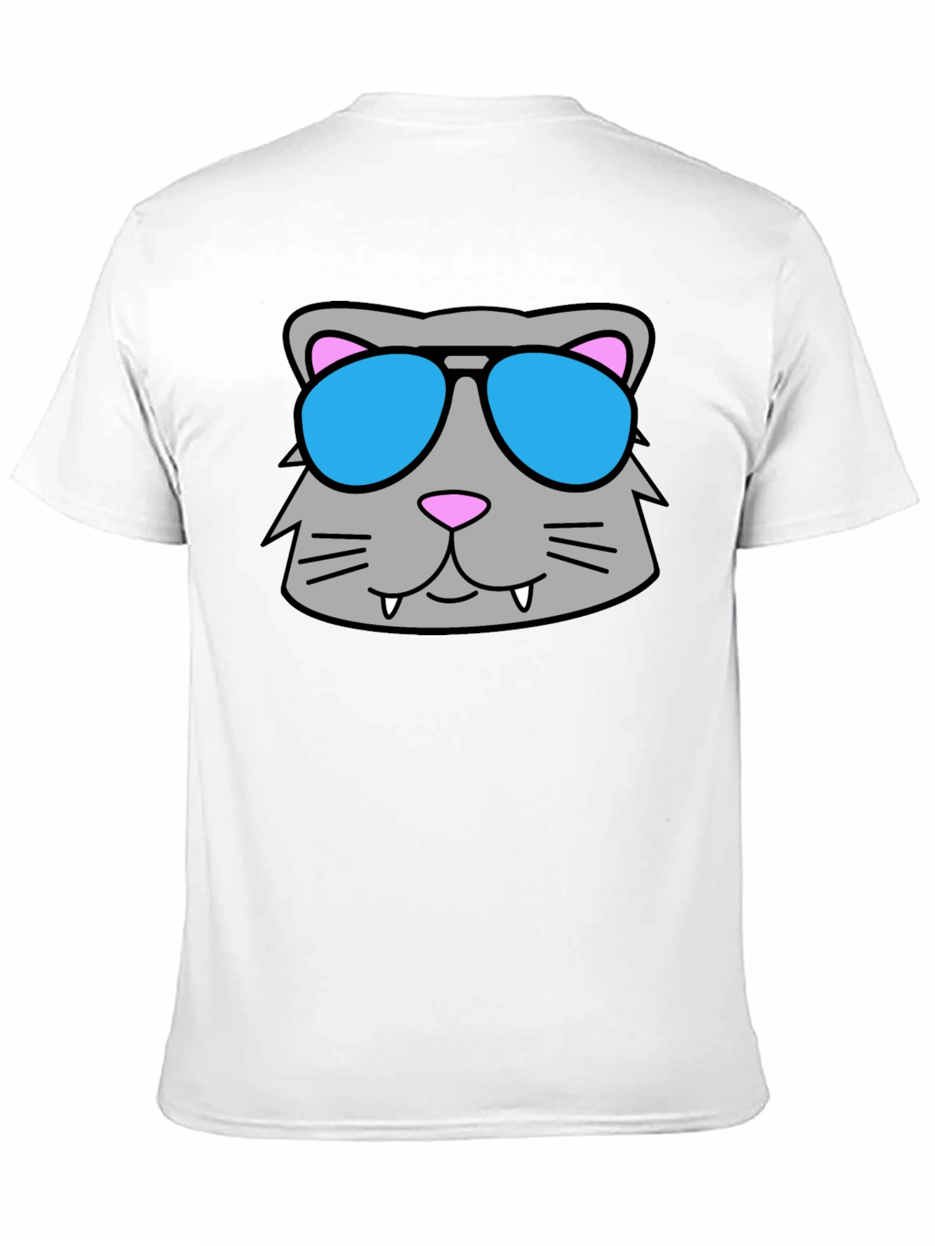 Cool Cat Sunglasses Graphic Tee - Black