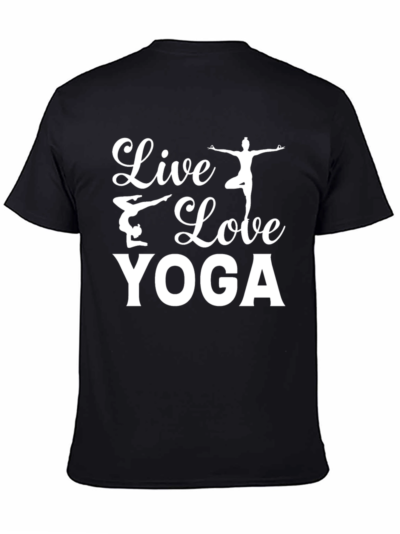 Live Love Yoga Graphic T-Shirt Black