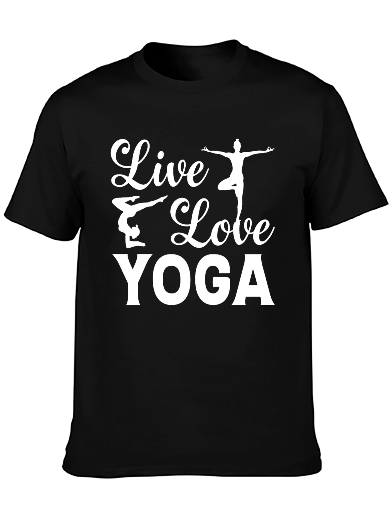 Live Love Yoga Graphic T-Shirt Black
