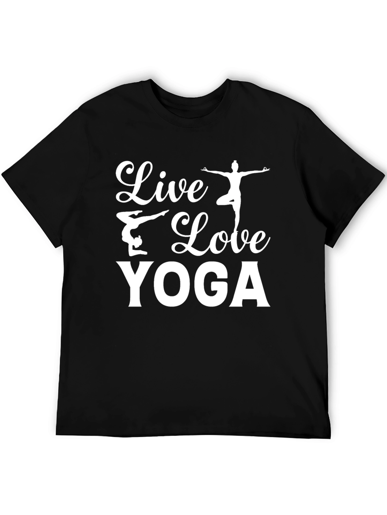 Live Love Yoga Graphic T-Shirt Black