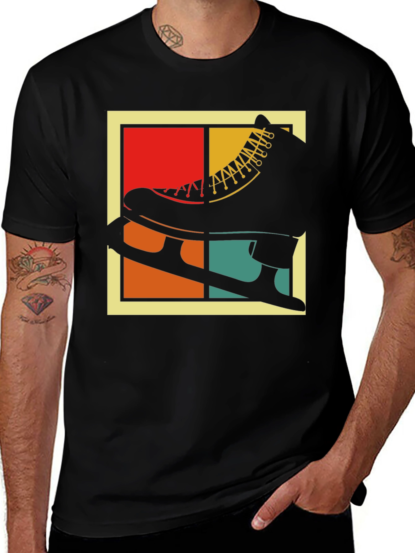 Retro Ice Skate Graphic T-Shirt
