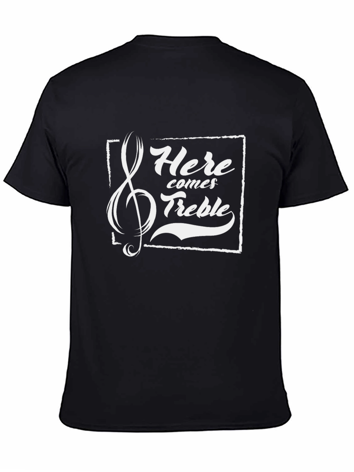 Here Comes Treble Black Graphic Tee