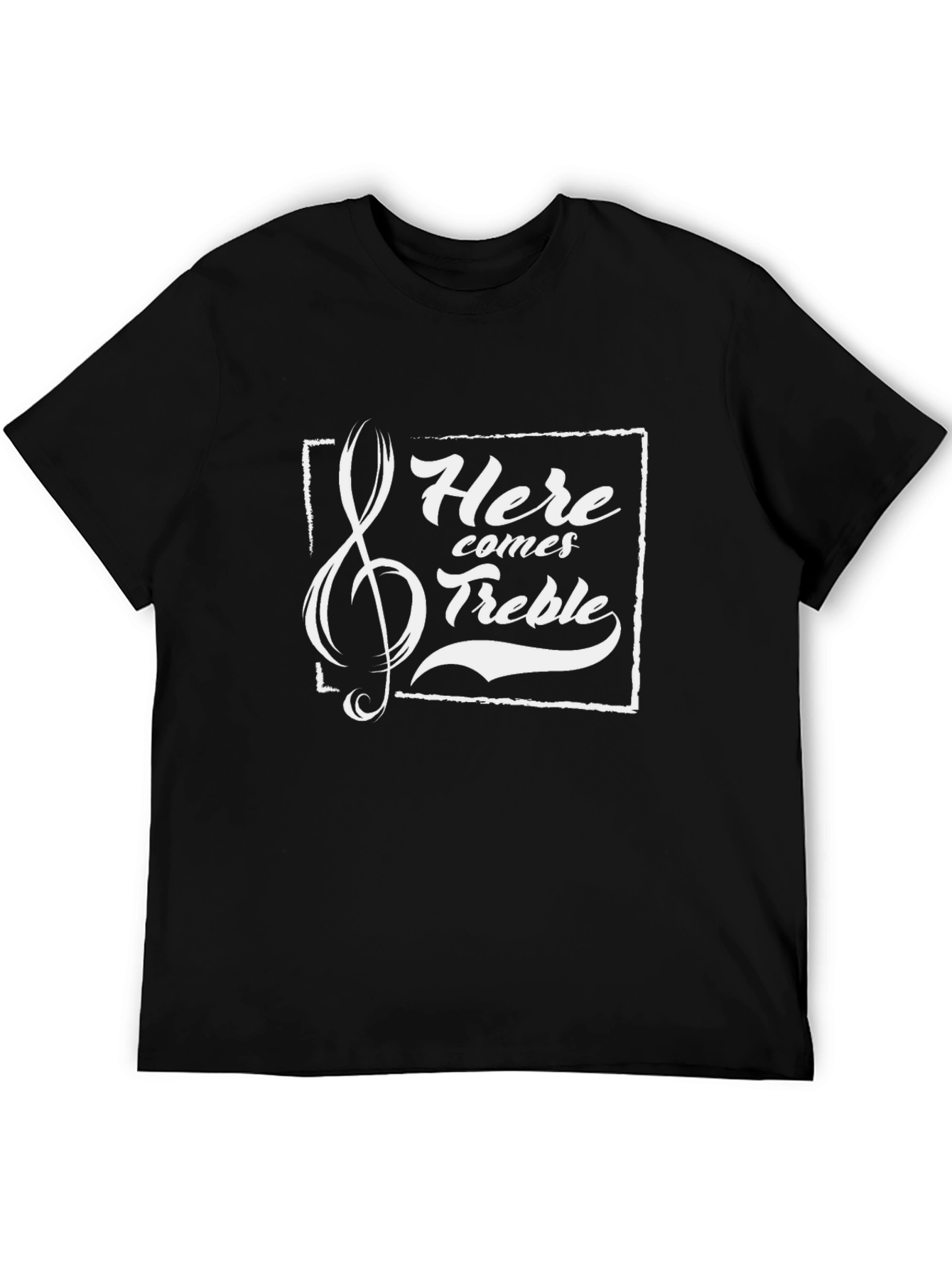 Here Comes Treble Black Graphic Tee