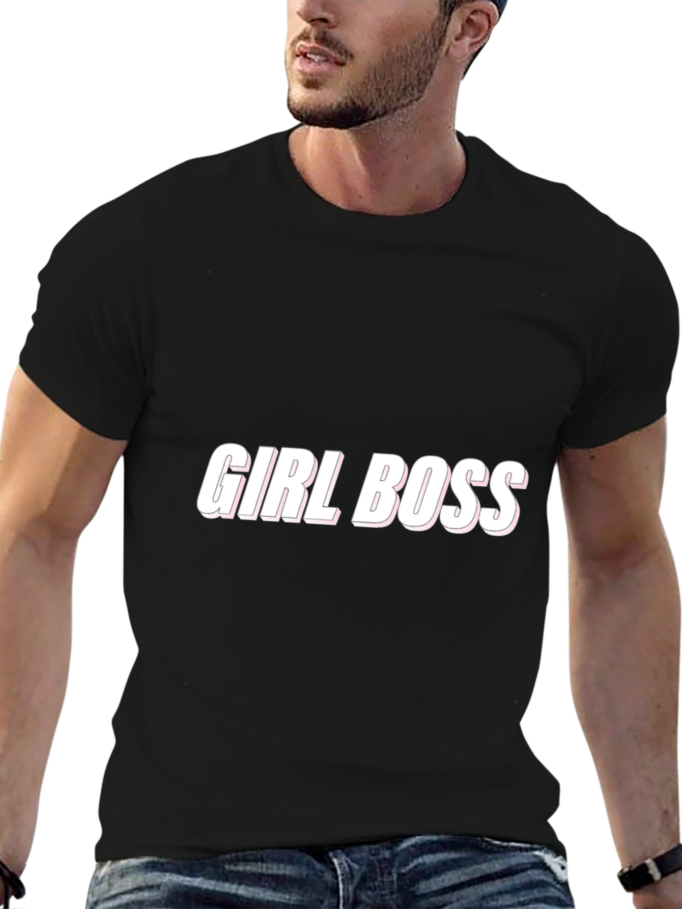 Girl Boss Graphic Tee - Stylish Black Cotton T-Shirt