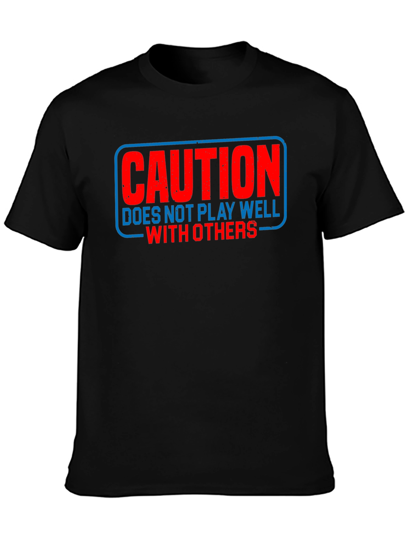 Caution Funny Sarcastic T-Shirt Introvert Tee