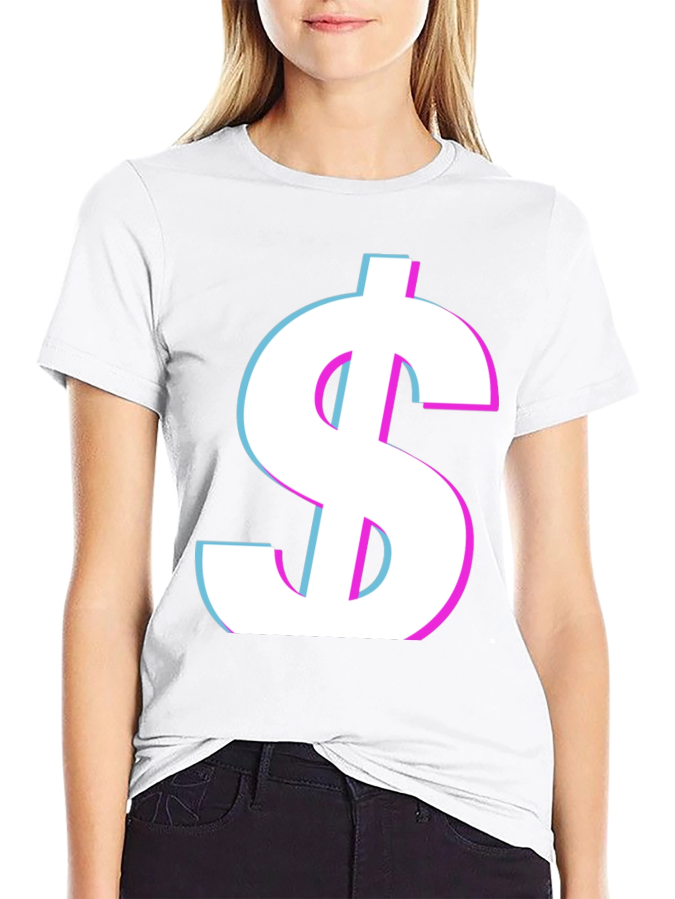 Trendy Dollar Sign Graphic Tee