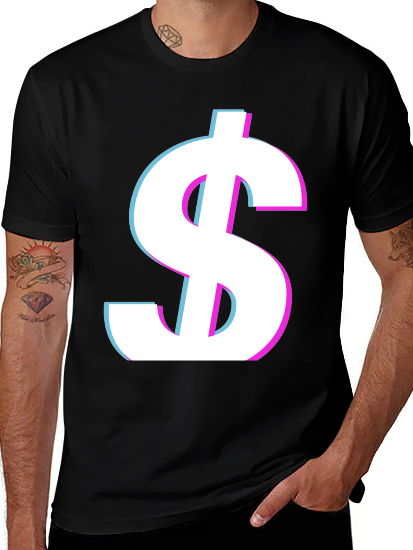 Trendy Dollar Sign Graphic Tee