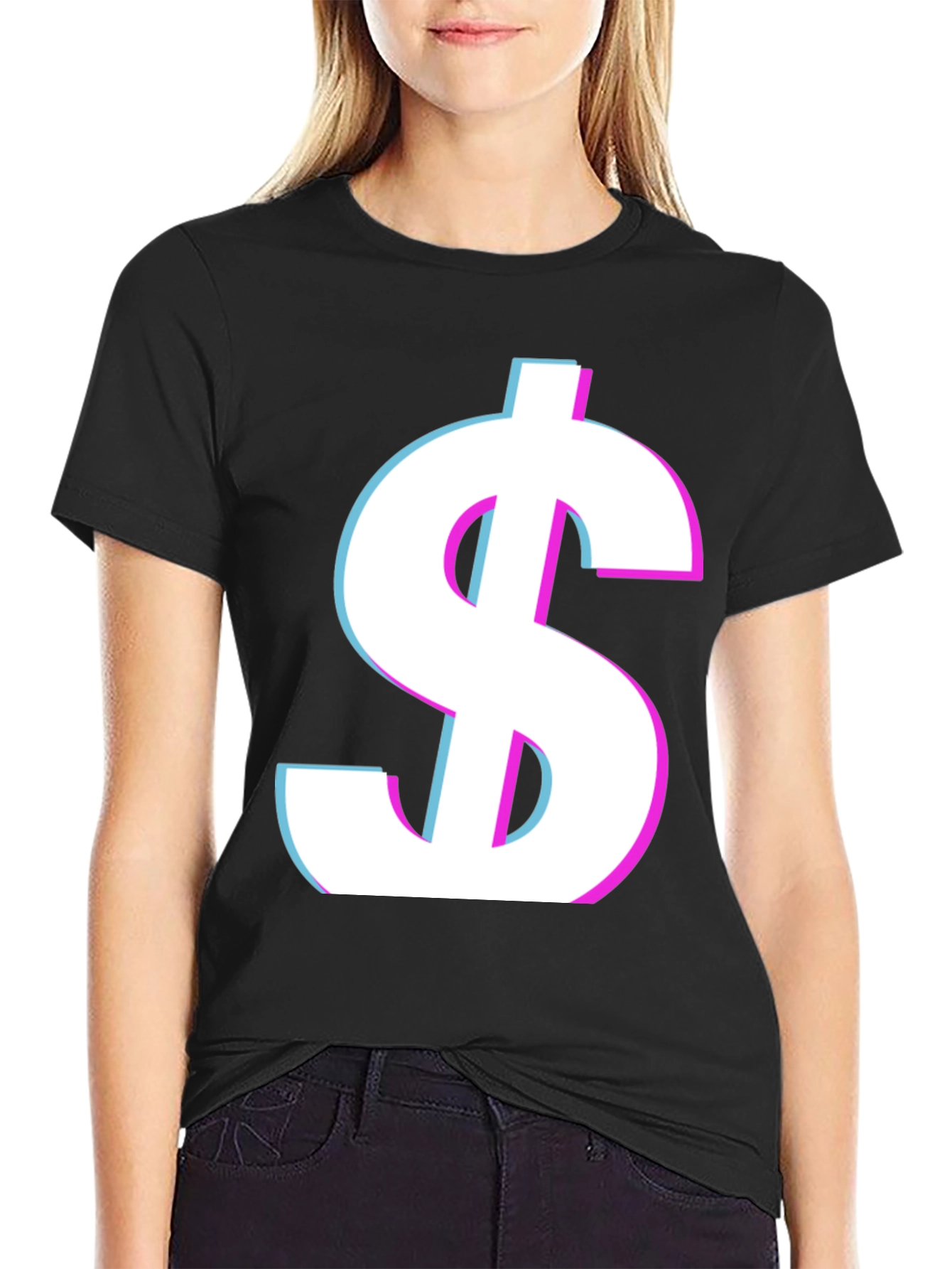 Trendy Dollar Sign Graphic Tee