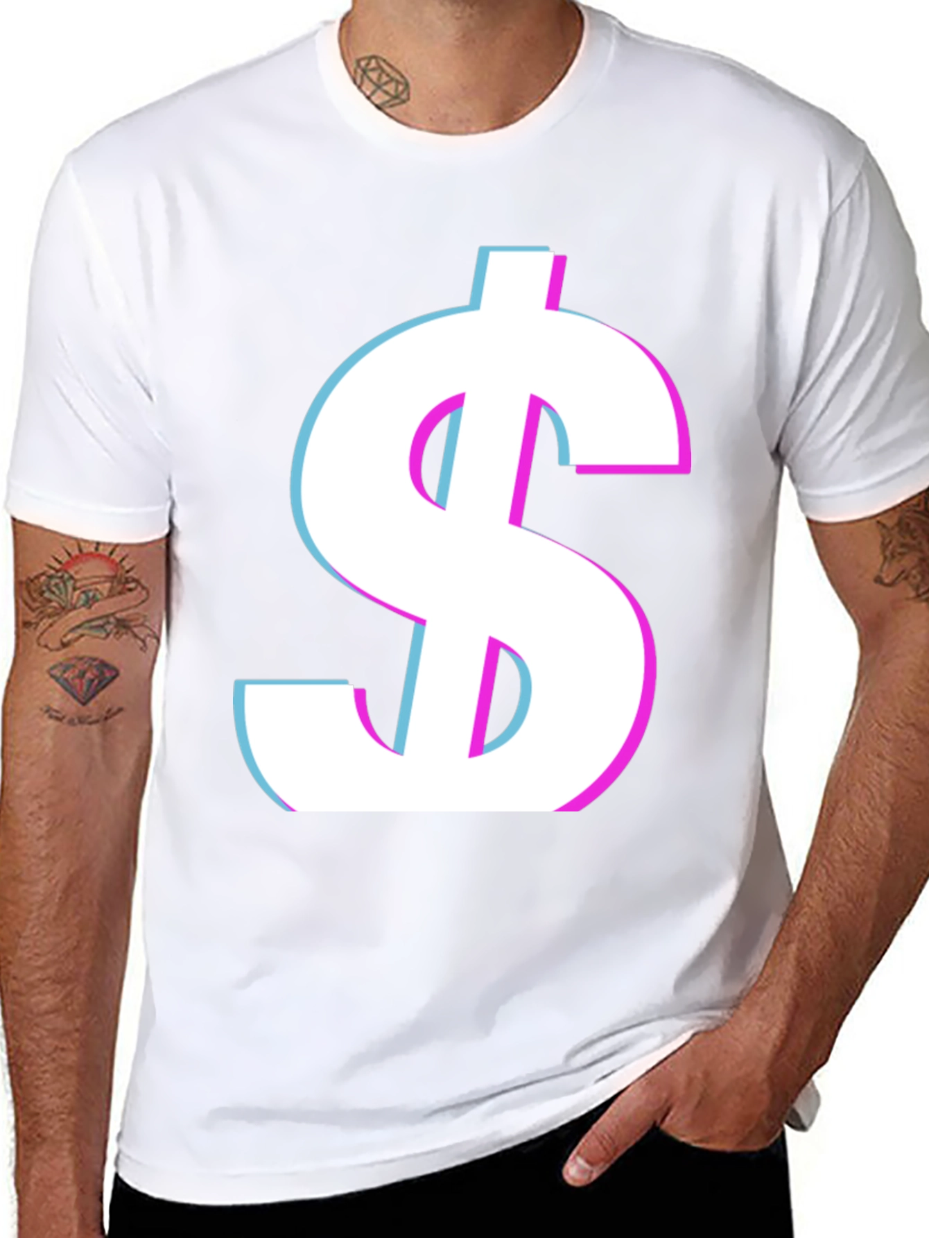Trendy Dollar Sign Graphic Tee