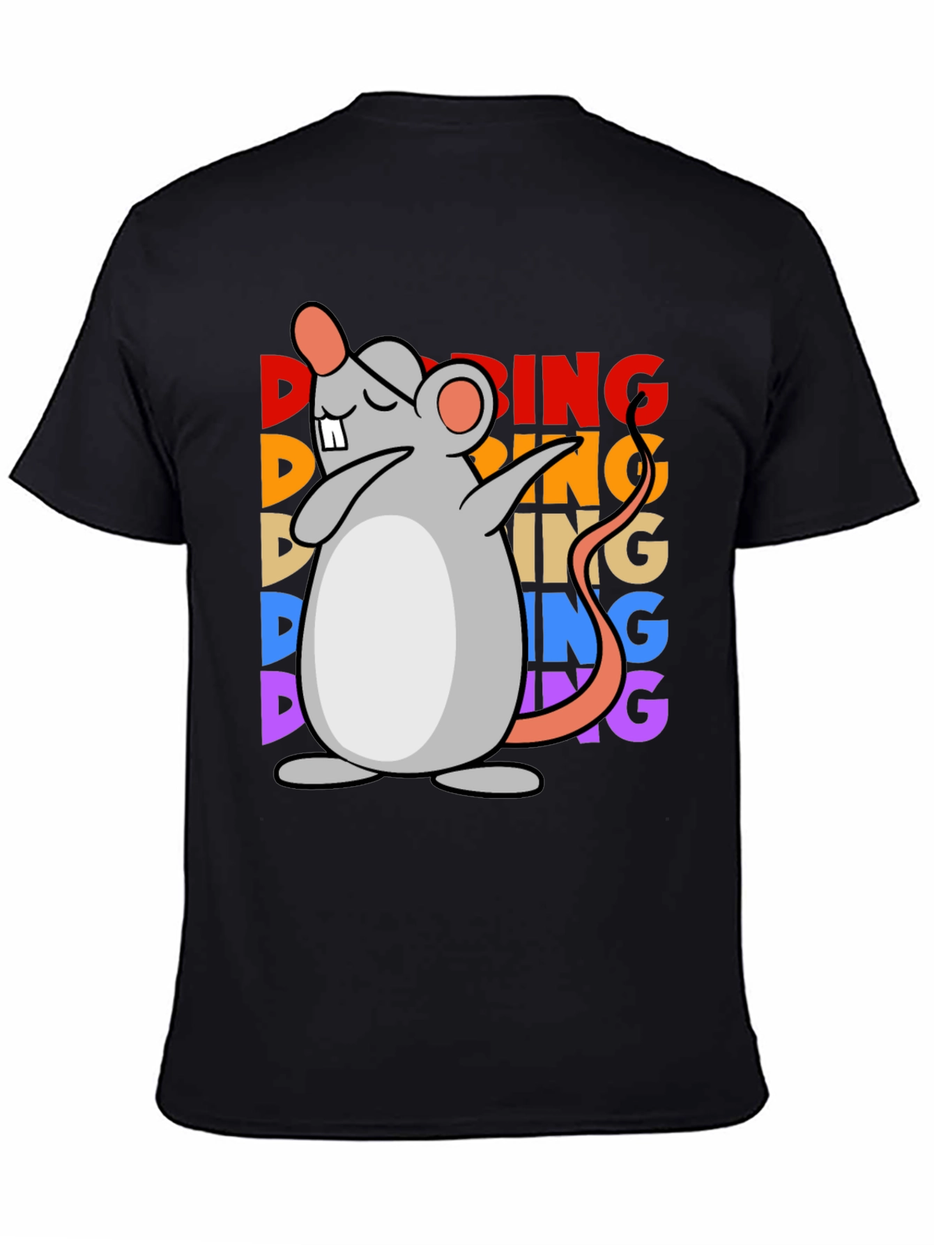 Dabbing Mouse Graphic Tee - Unisex Black T-Shirt