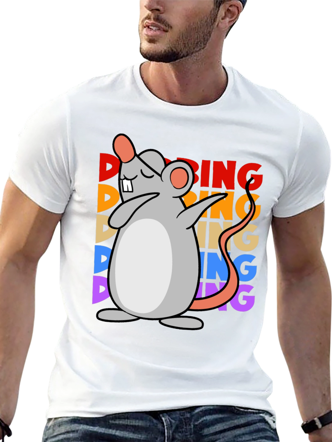Dabbing Mouse Graphic Tee - Unisex Black T-Shirt