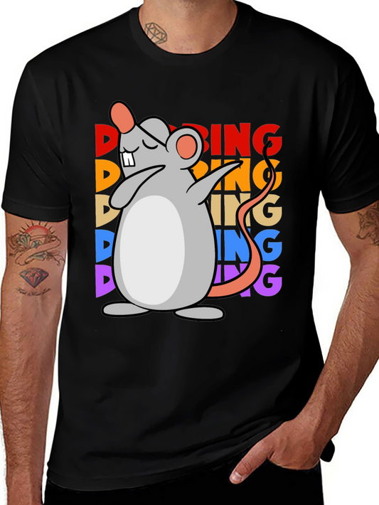 Dabbing Mouse Graphic Tee - Unisex Black T-Shirt
