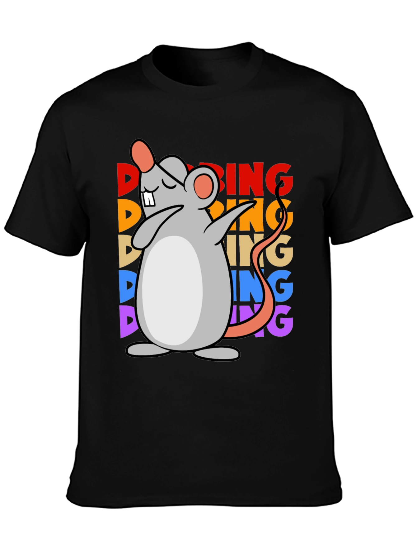 Dabbing Mouse Graphic Tee - Unisex Black T-Shirt