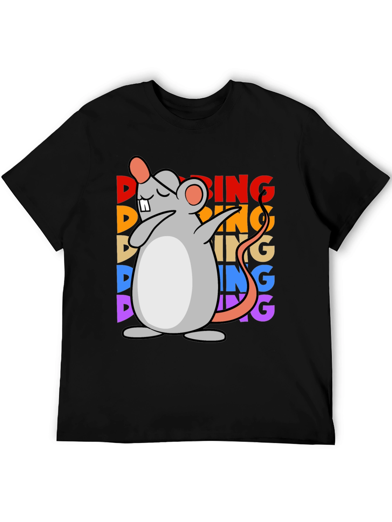 Dabbing Mouse Graphic Tee - Unisex Black T-Shirt