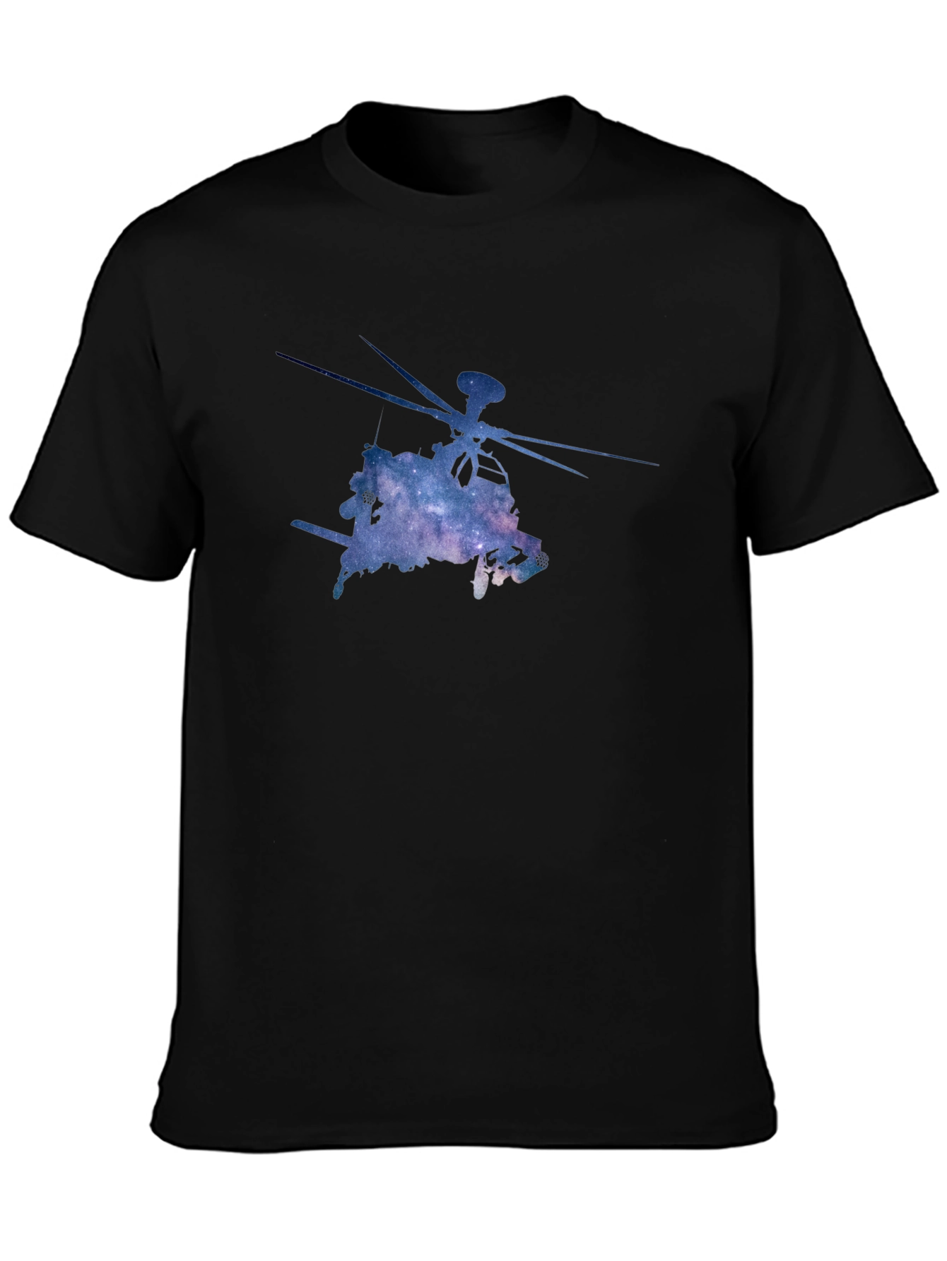 Galaxy Helicopter Graphic Tee - Black