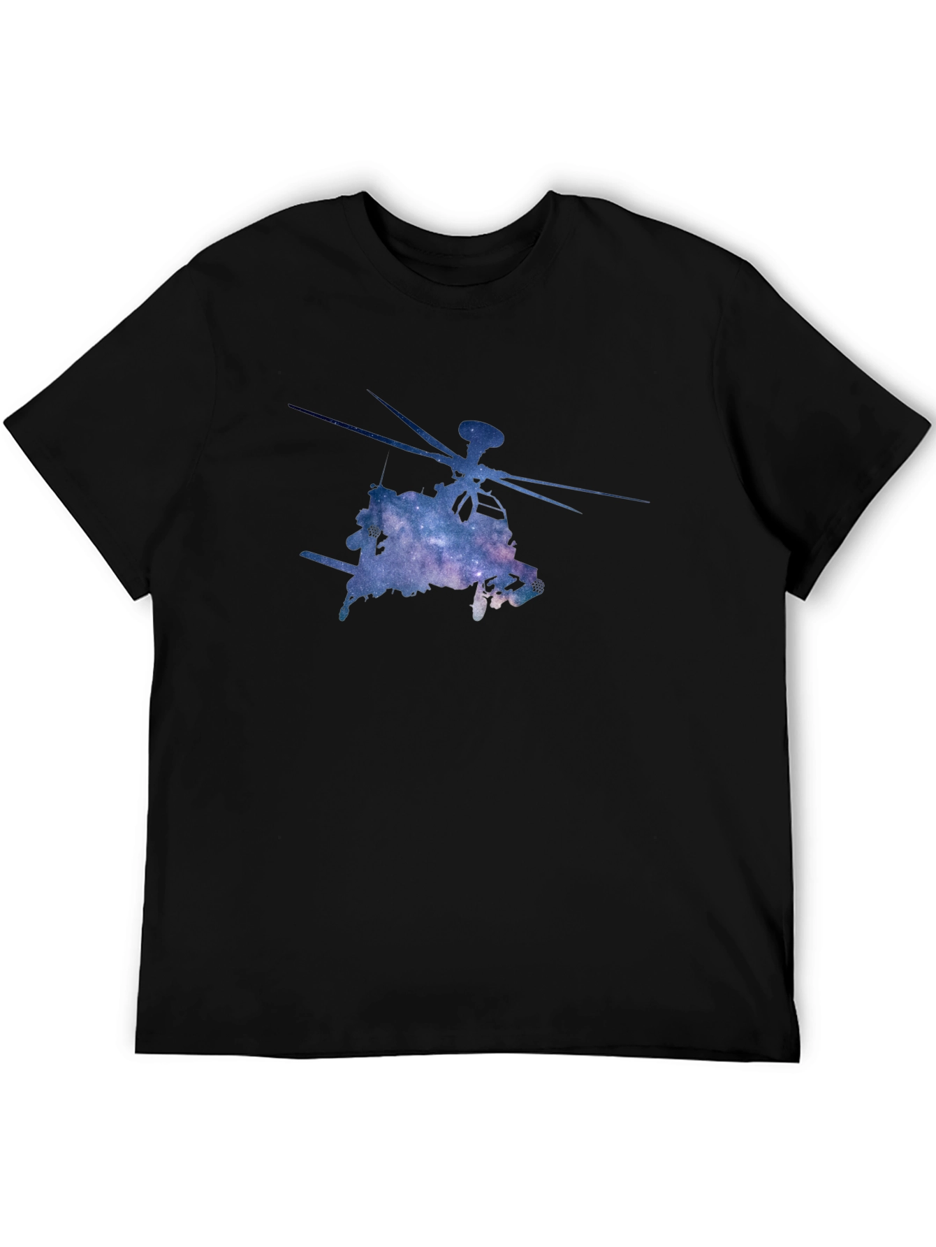 Galaxy Helicopter Graphic Tee - Black