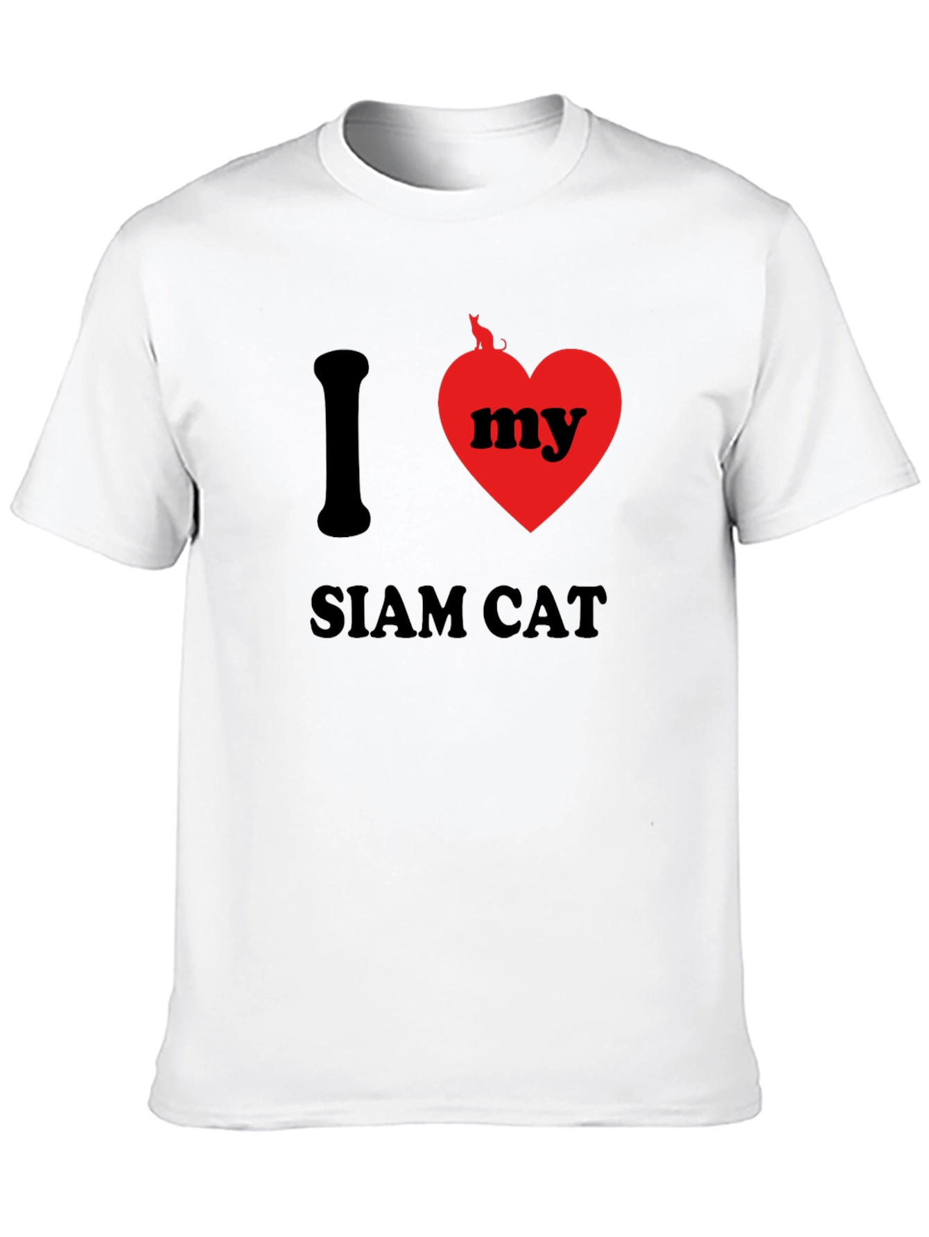 I Love My Siam Cat Graphic T-Shirt