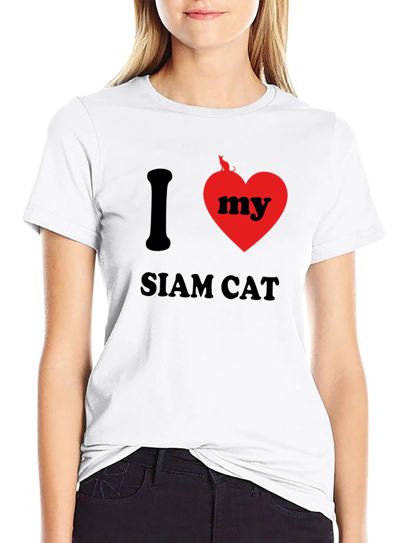 I Love My Siam Cat Graphic T-Shirt