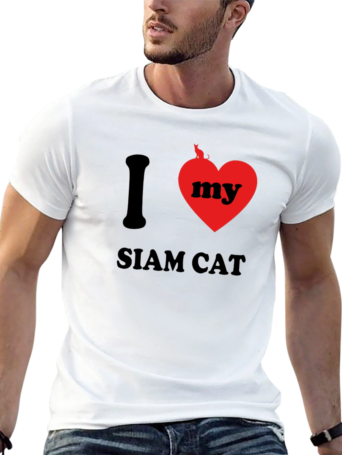 I Love My Siam Cat Graphic T-Shirt