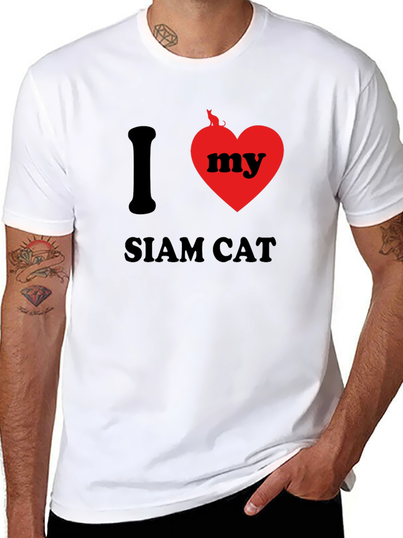 I Love My Siam Cat Graphic T-Shirt