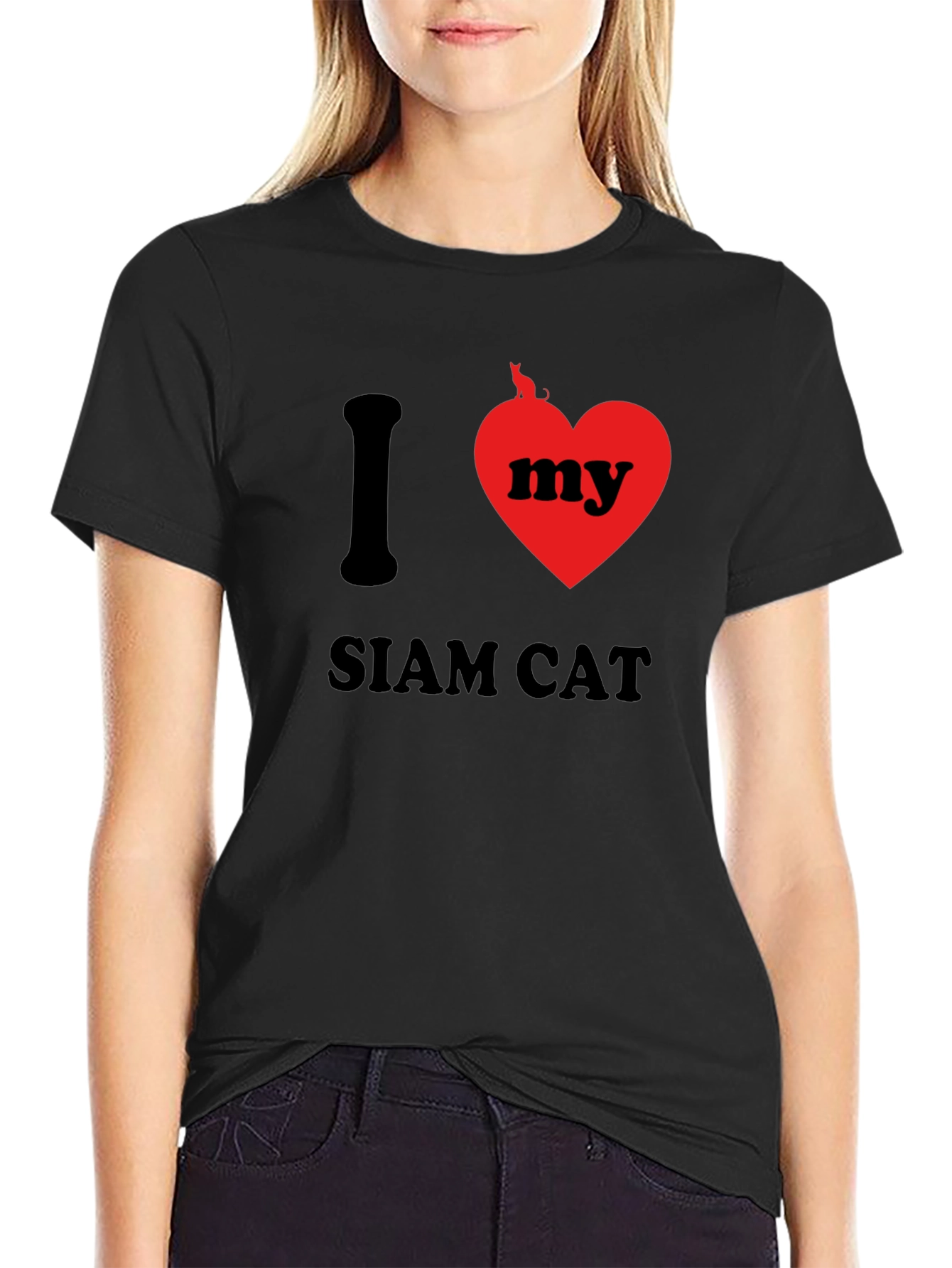 I Love My Siam Cat Graphic T-Shirt