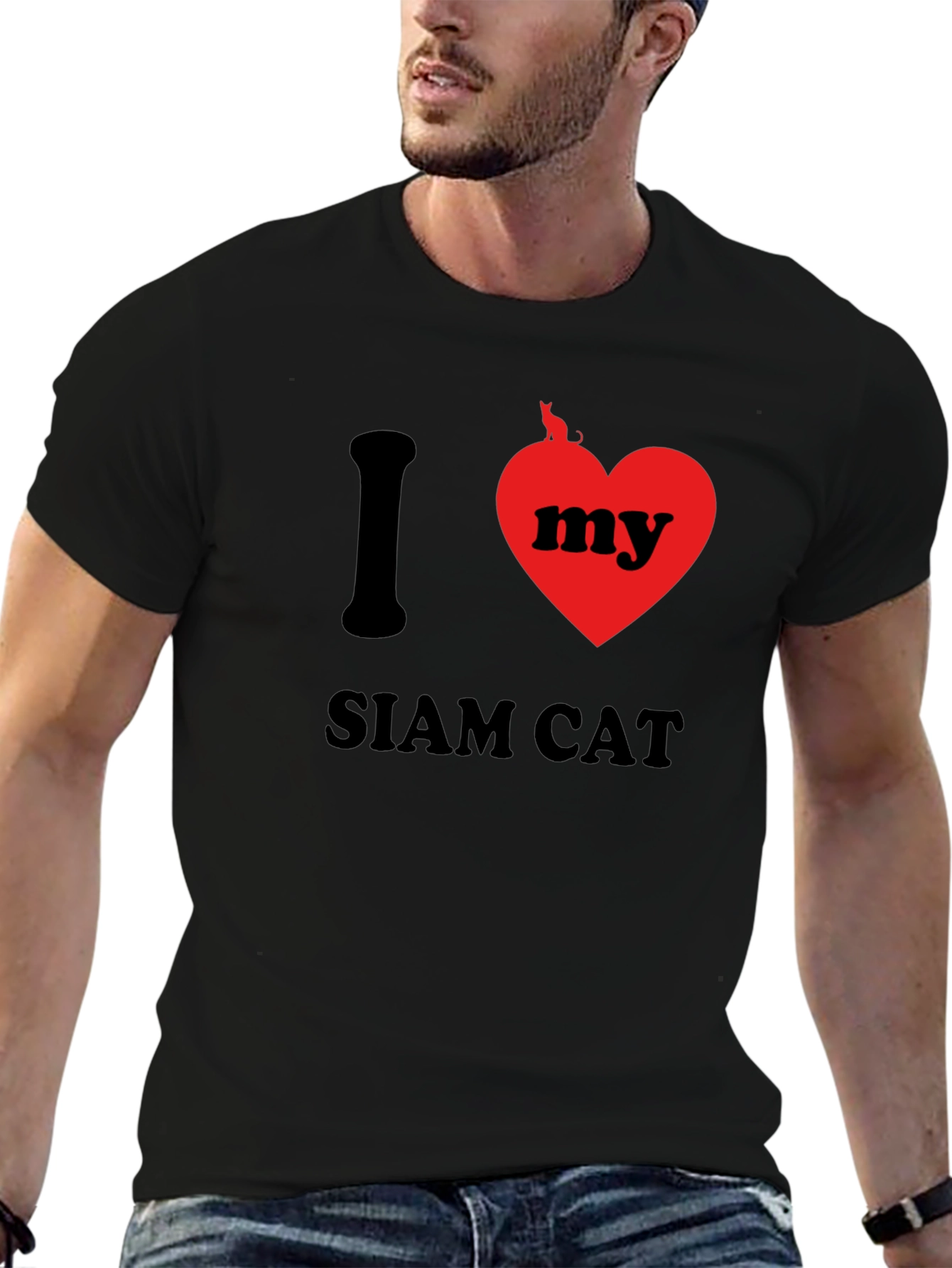 I Love My Siam Cat Graphic T-Shirt