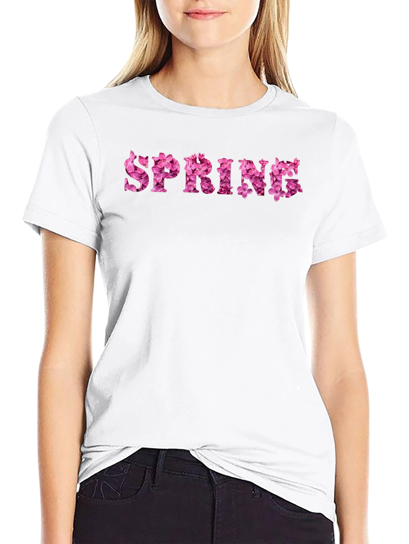 Floral Spring T-Shirt - Black