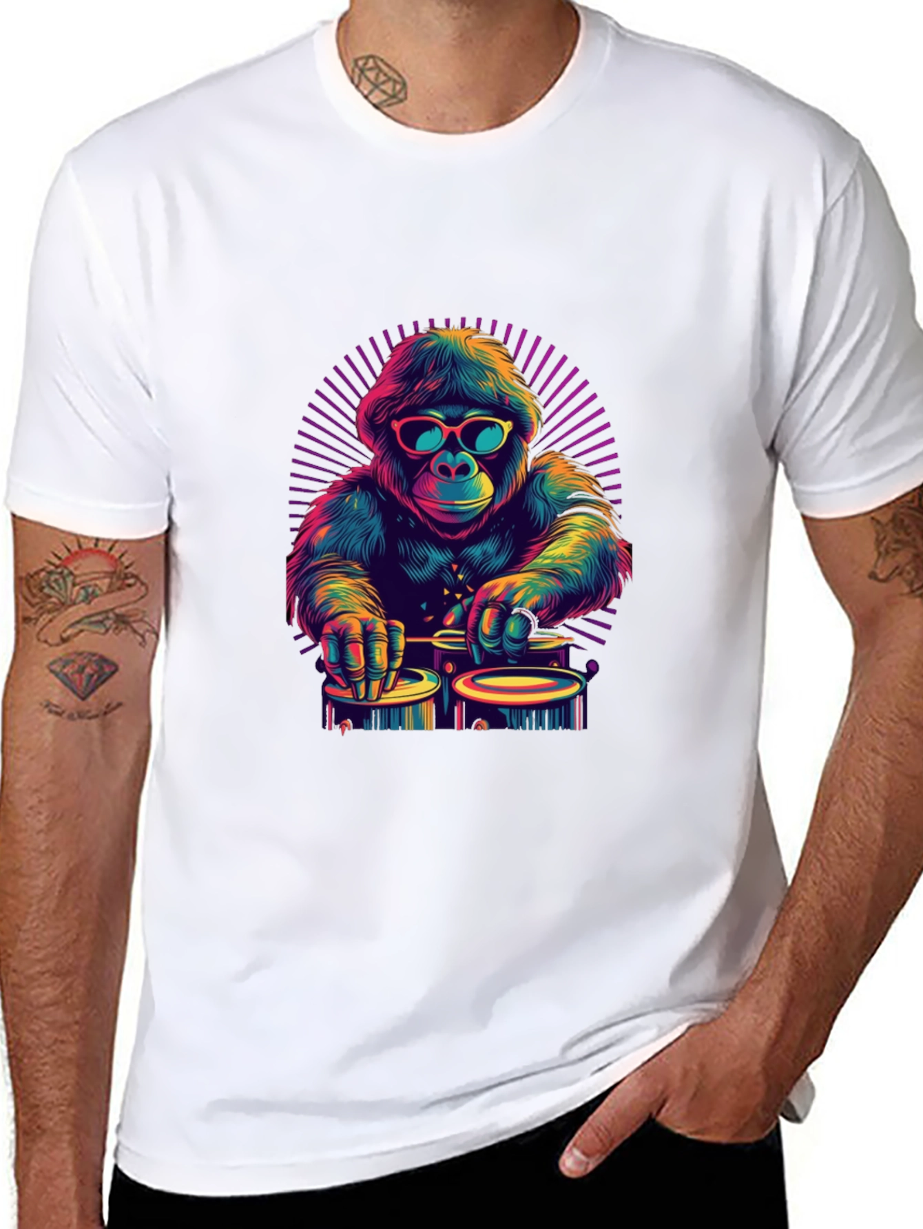 Cool Gorilla DJ Graphic T-Shirt
