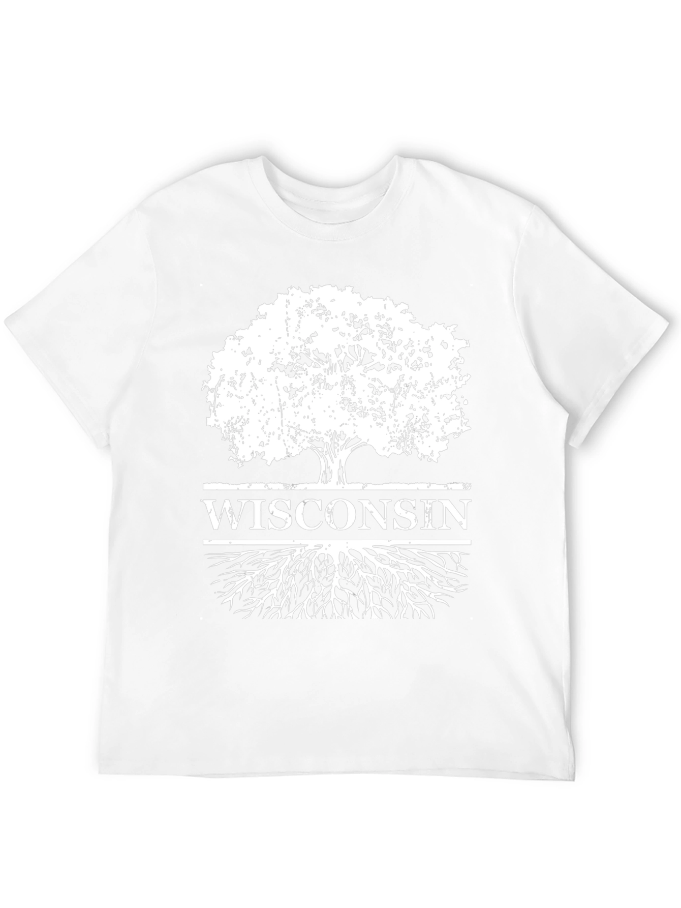 Wisconsin Tree Roots Black T-Shirt