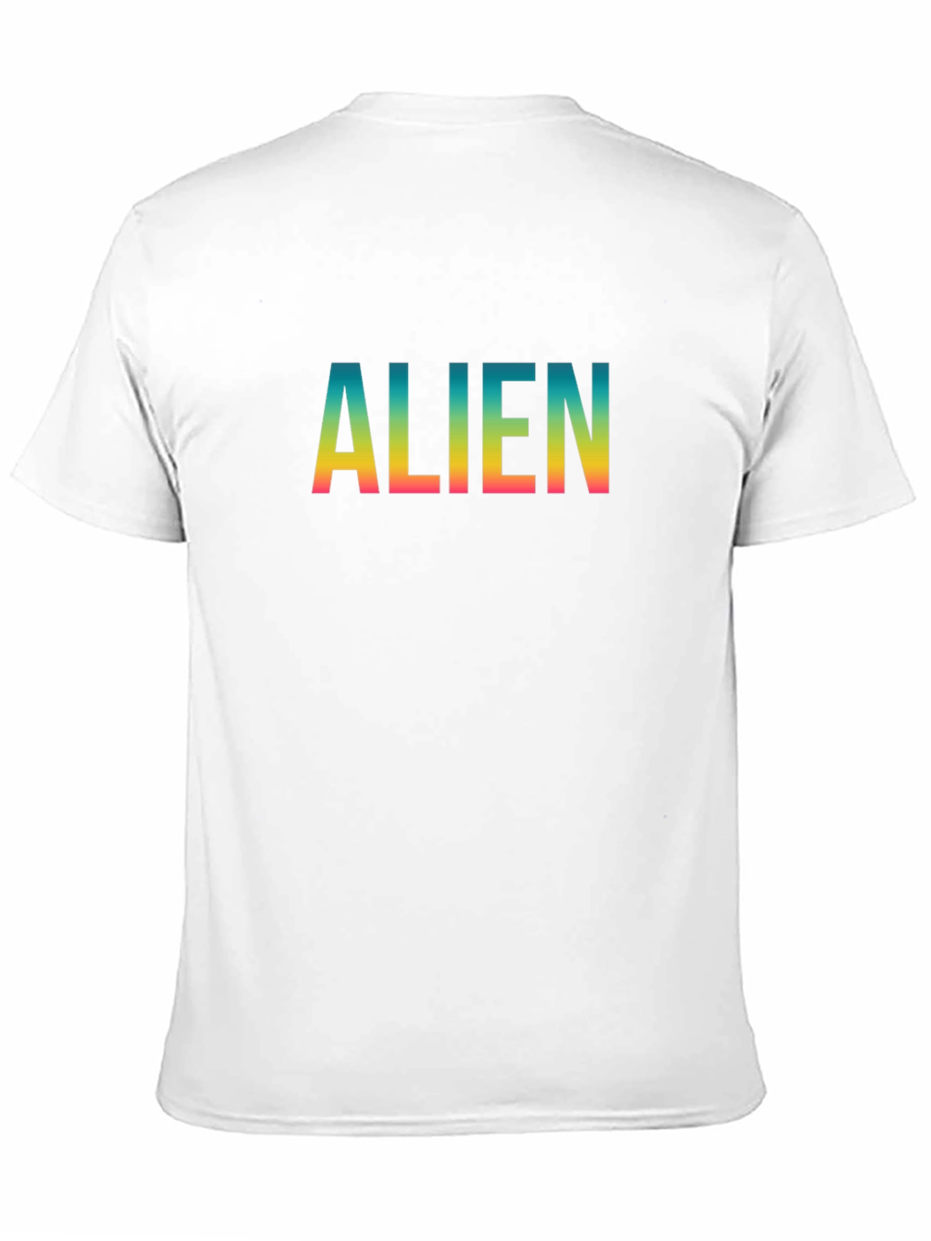 Alien Gradient Graphic Black T-Shirt