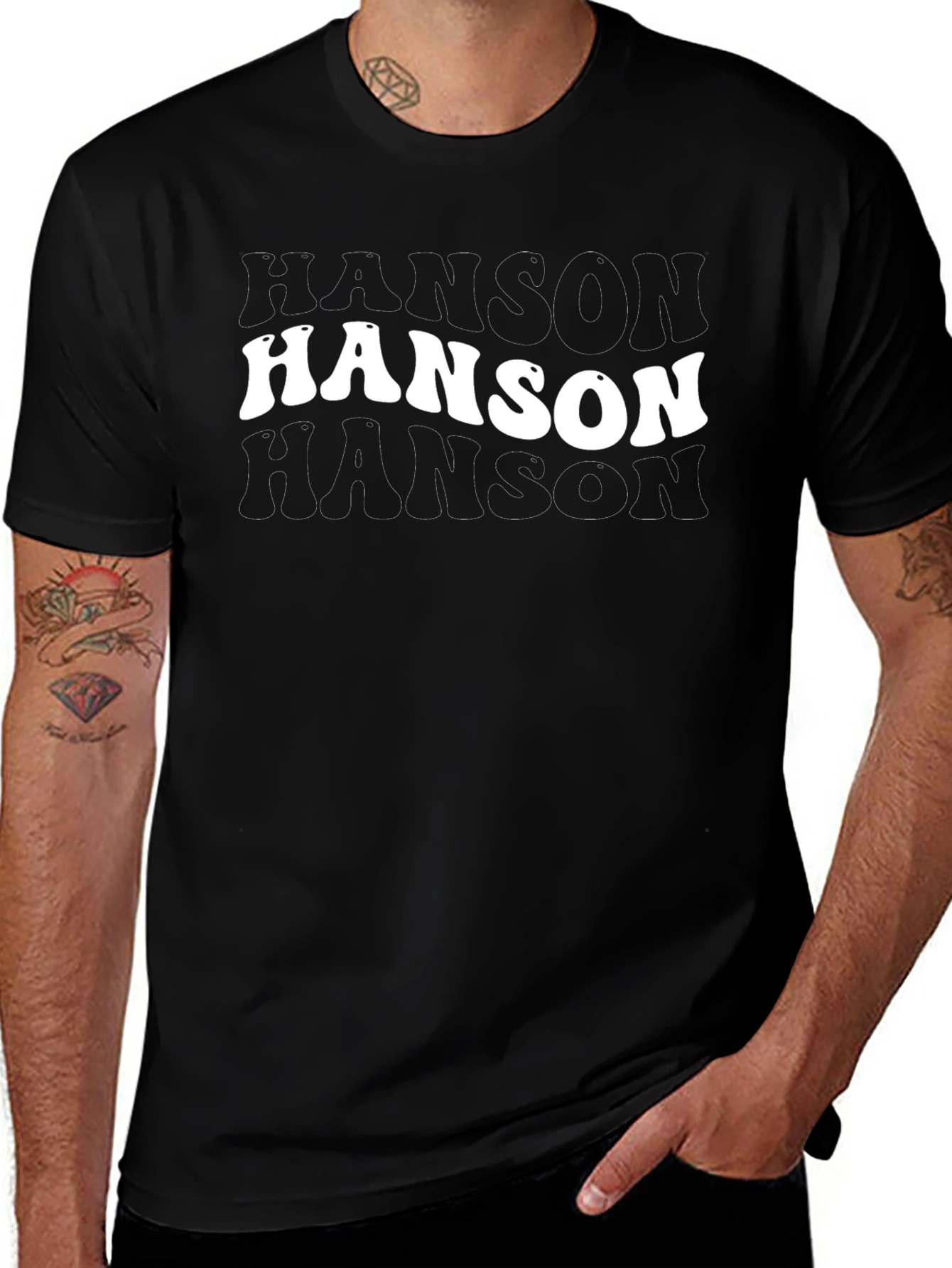 Hanson Graphic T-Shirt - Black Retro Design