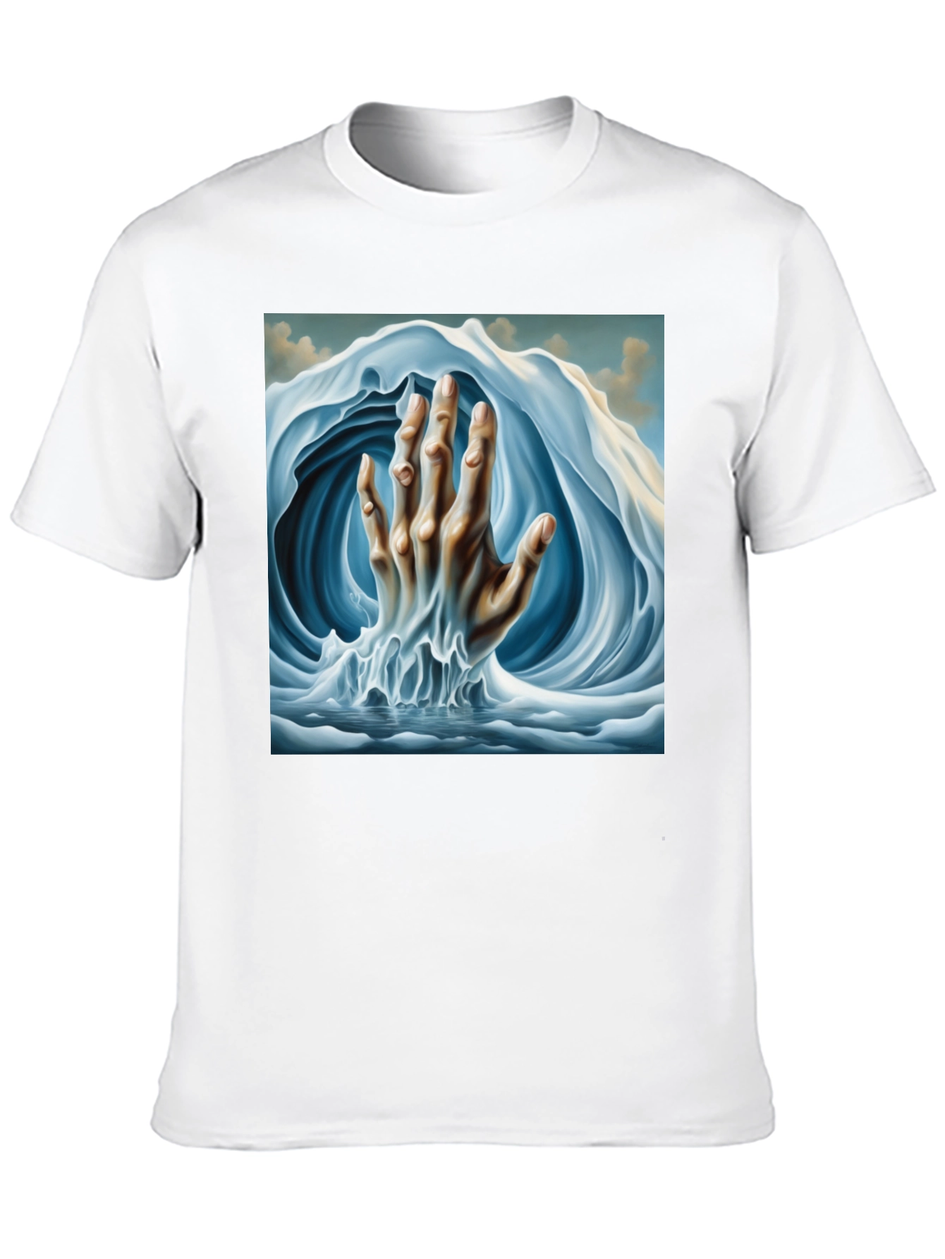 Surreal Wave Hand Graphic Tee