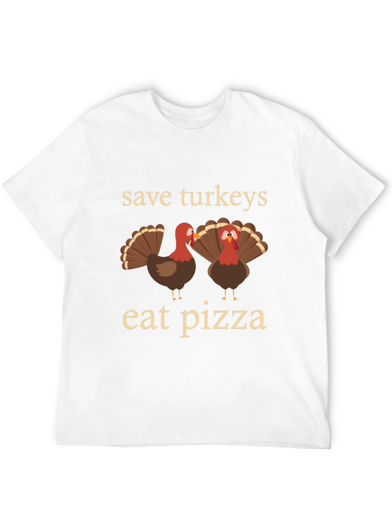 Save Turkeys Eat Pizza T-Shirt Thanksgiving Tee