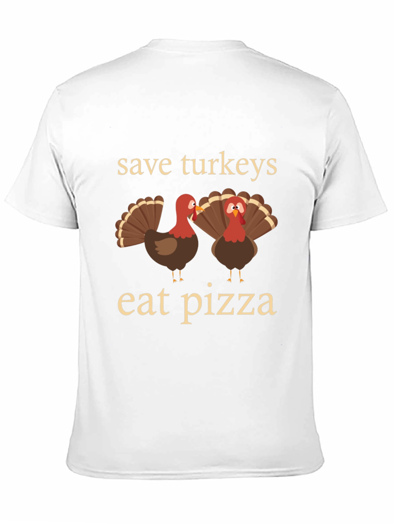 Save Turkeys Eat Pizza T-Shirt Thanksgiving Tee